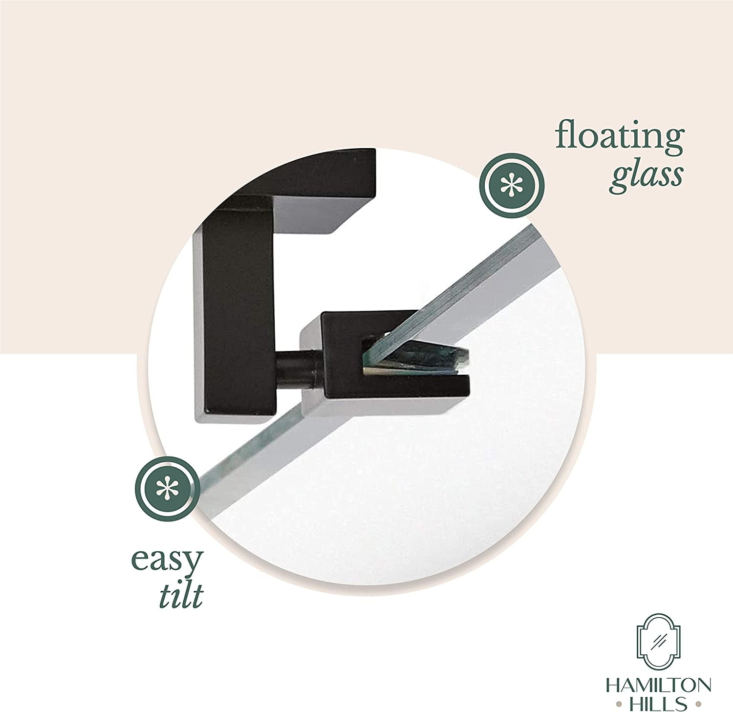 Hamilton Hills 20" X 30" Rectangle Square Black Pivot - Image 8