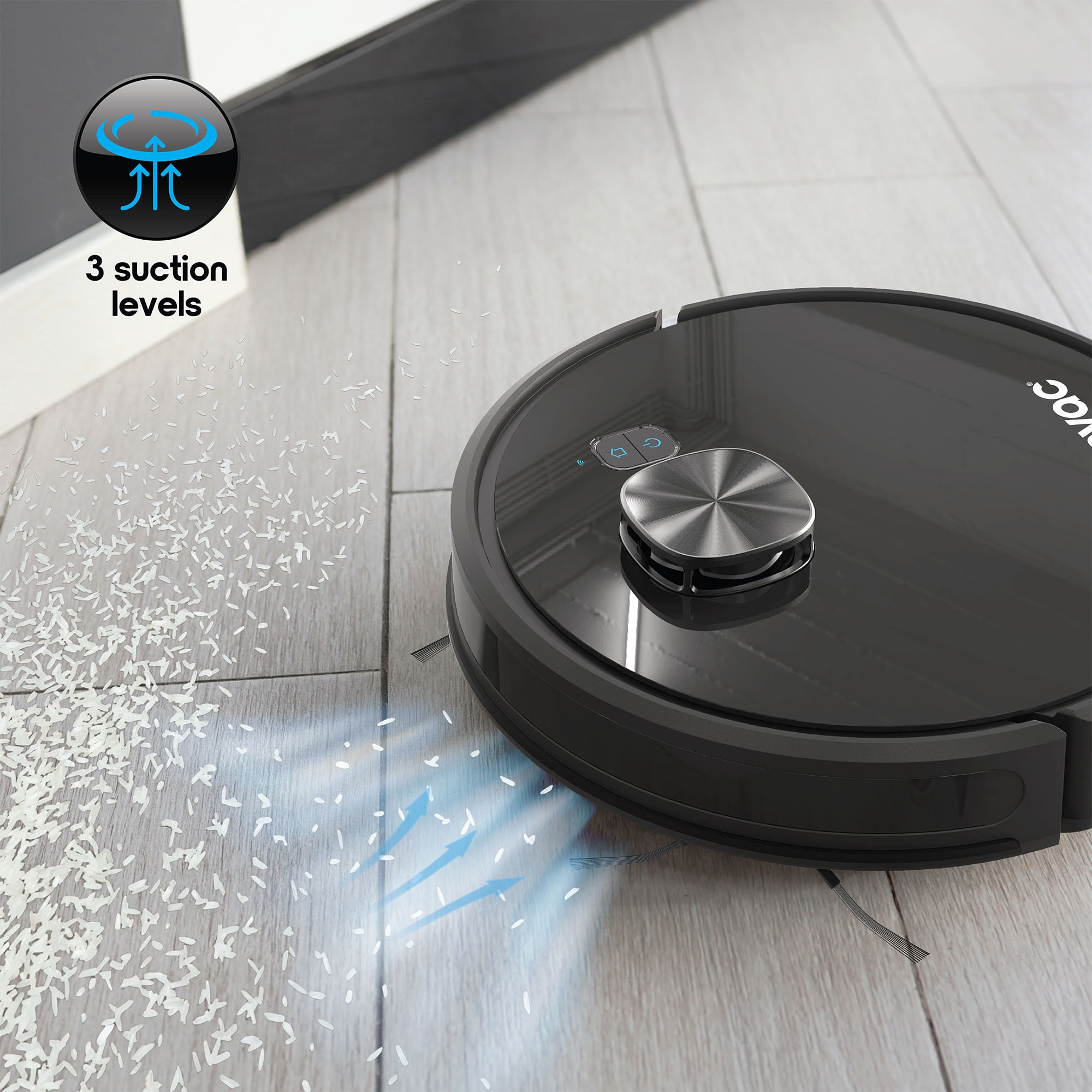 Ionvac OptiMax LiDAR Robovac, Multi-Surface Pet-Friendly Laser Mapping Robot Vacuum Cleaner with Wi-Fi and App Control, Model #9048 - Image 7