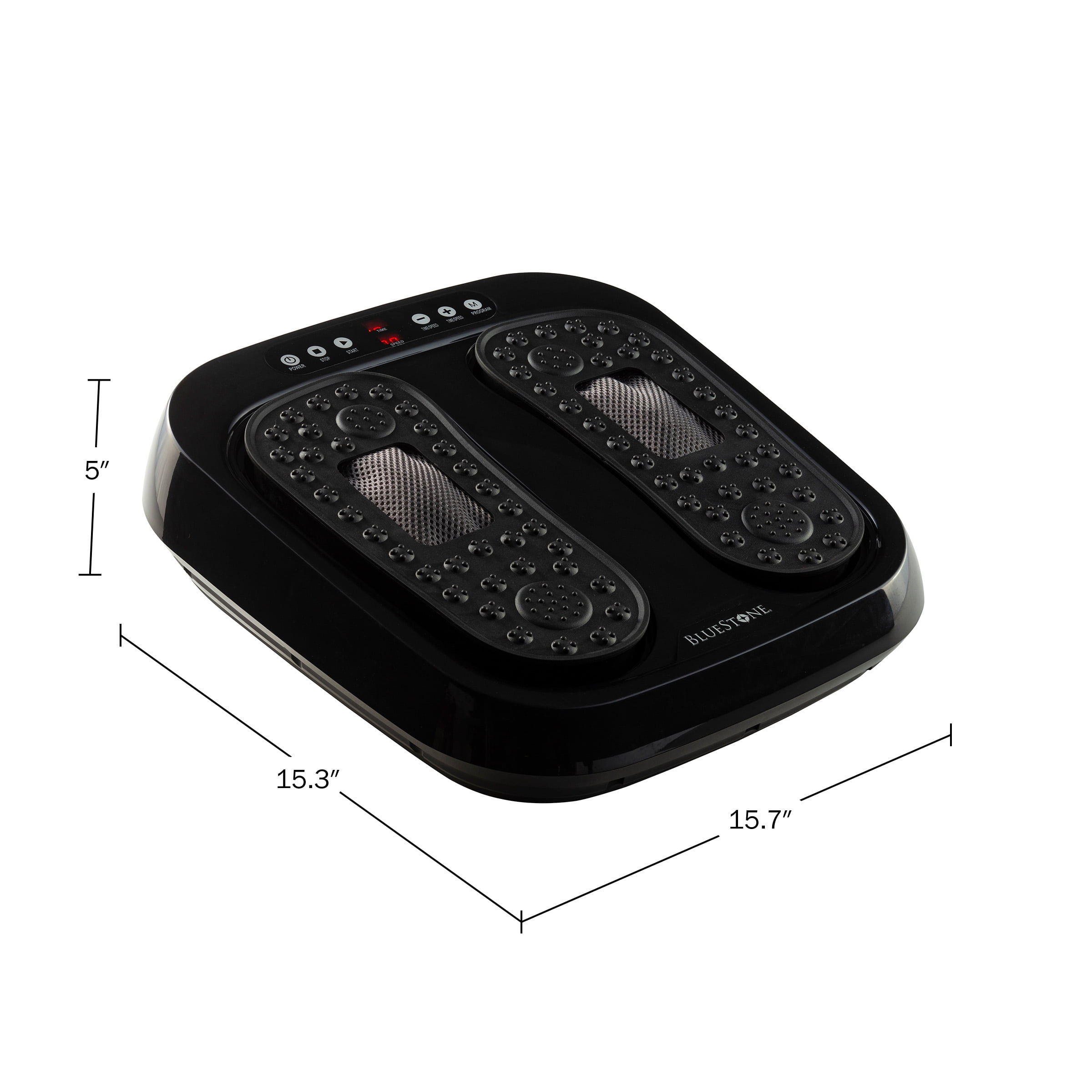 Foot Massager ? Vibrating Platform with Rotating Acupressure for Feet and Legs with Remote Control Included by Bluestone (Black) - Image 4