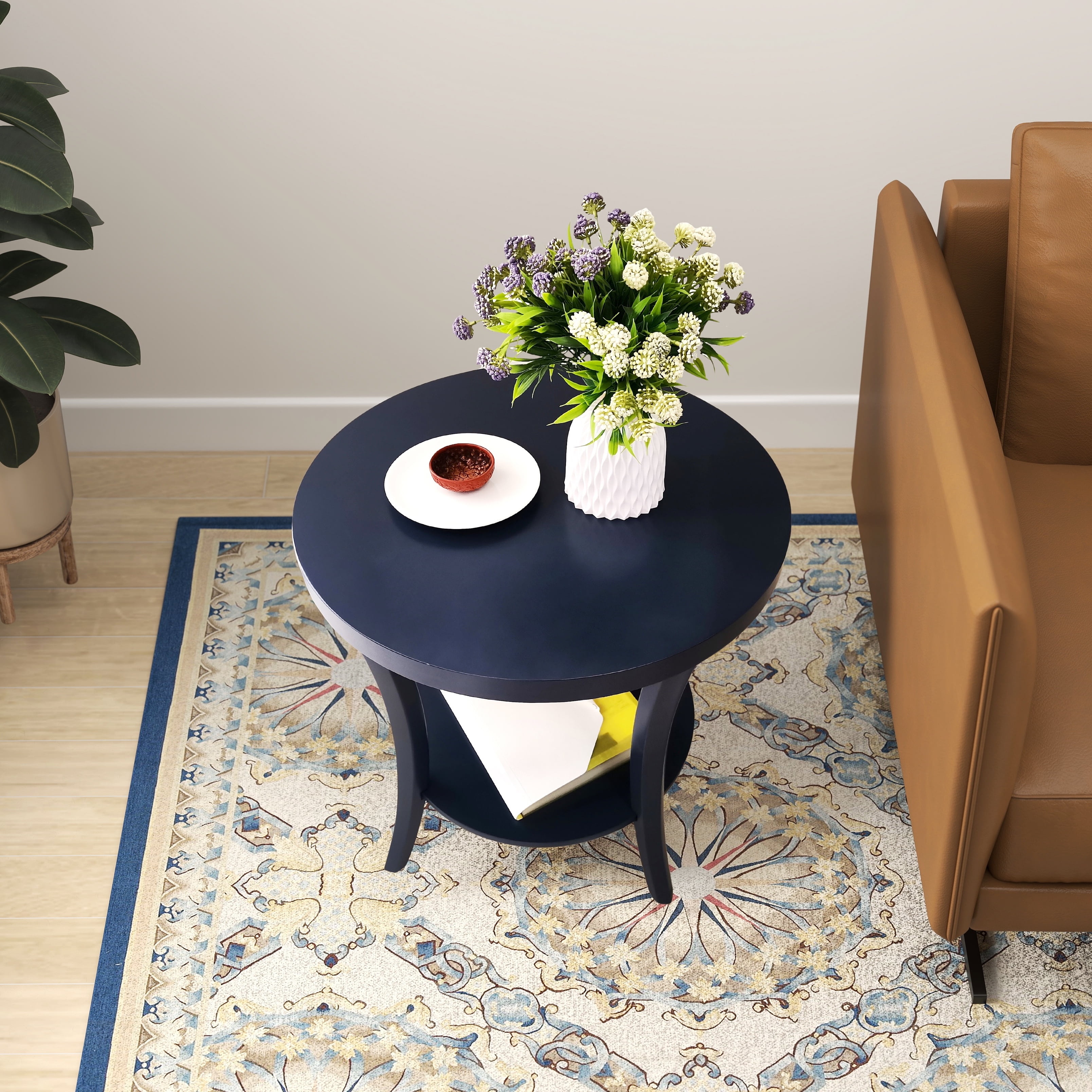 Roundhill Furniture Perth Contemporary Wood End Table - Image 2