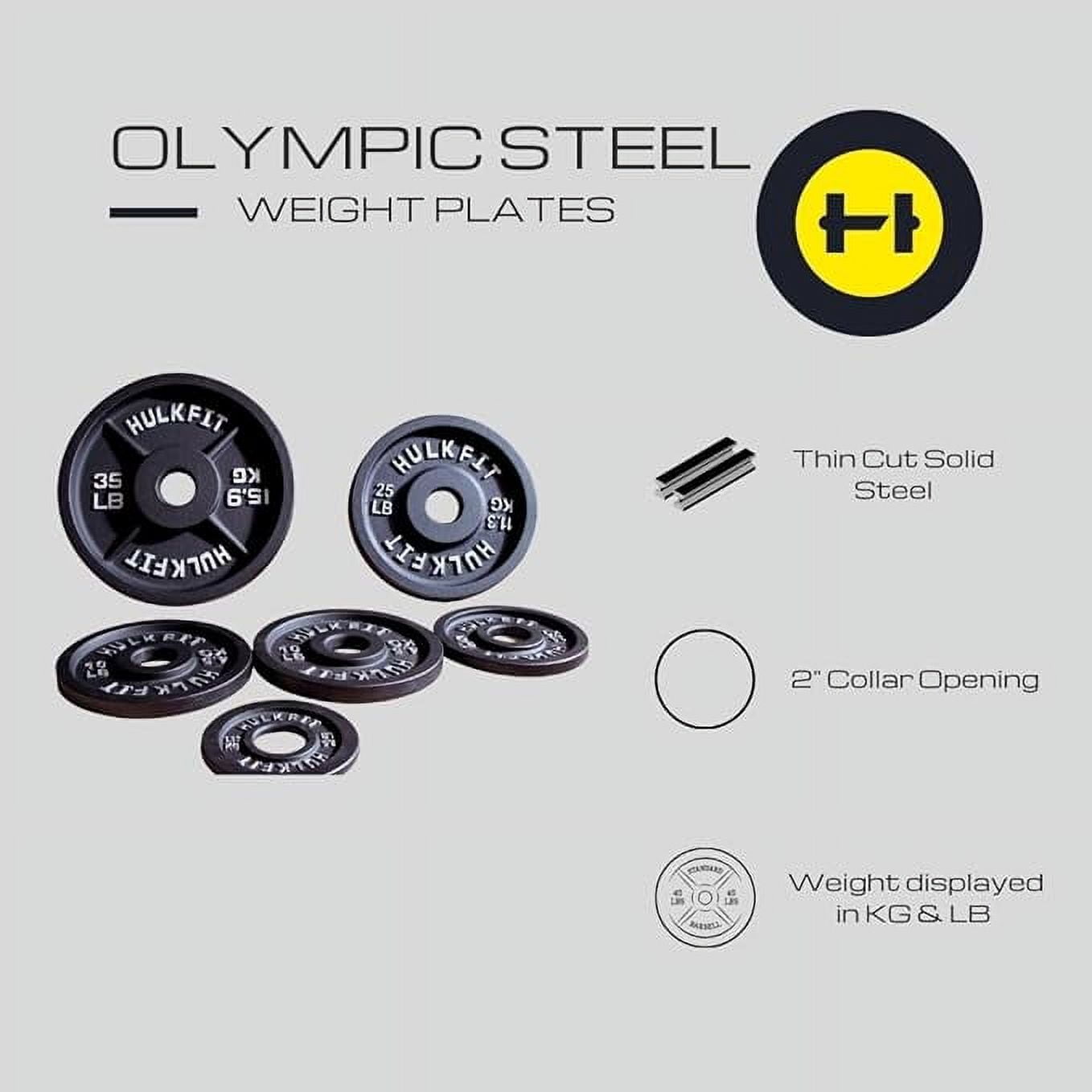 HulkFit 2-inch Olympic Steel Weight Plate, 25lb Single - Image 2