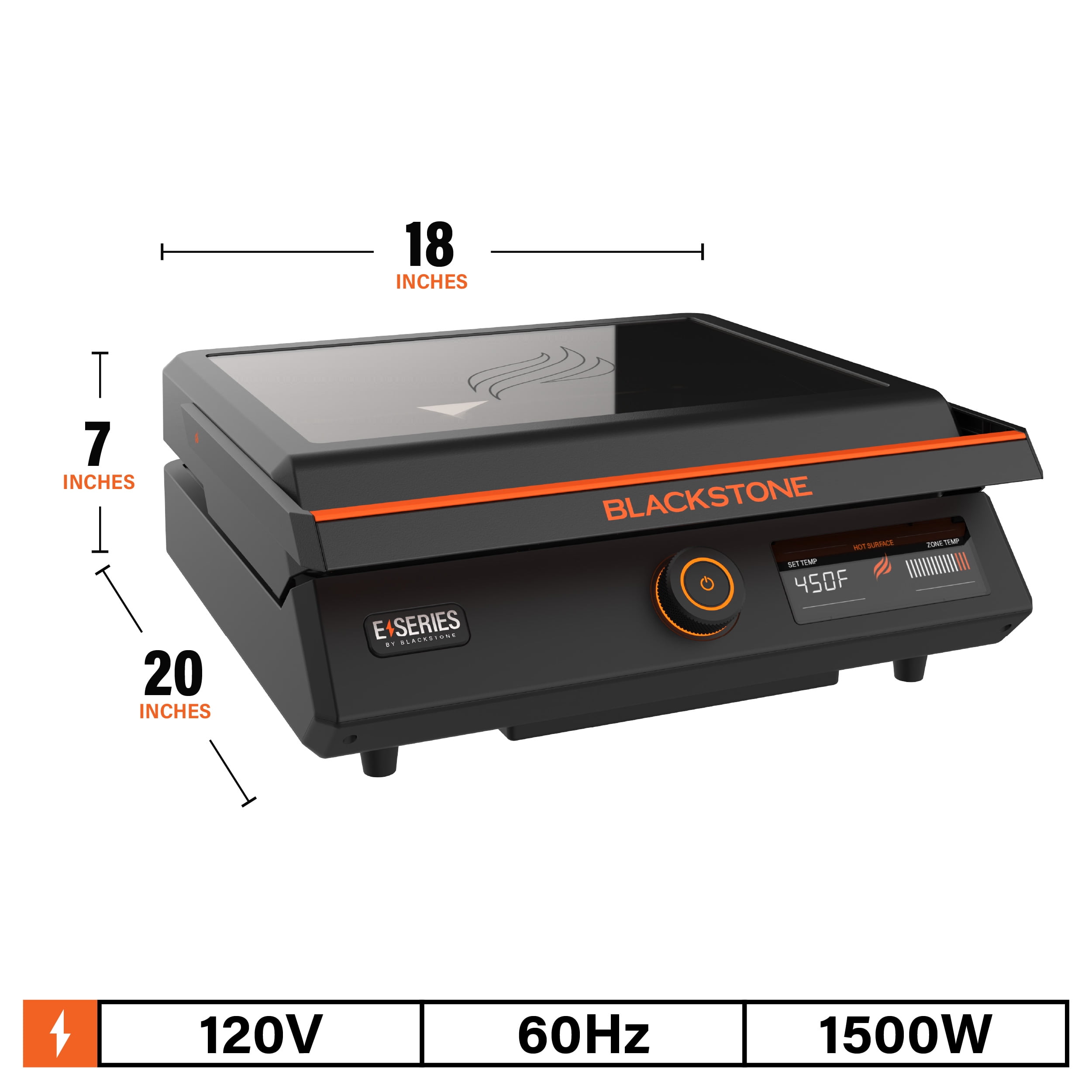 Blackstone E-Series 17" Electric Tabletop Griddle with Hood, Black - Image 8