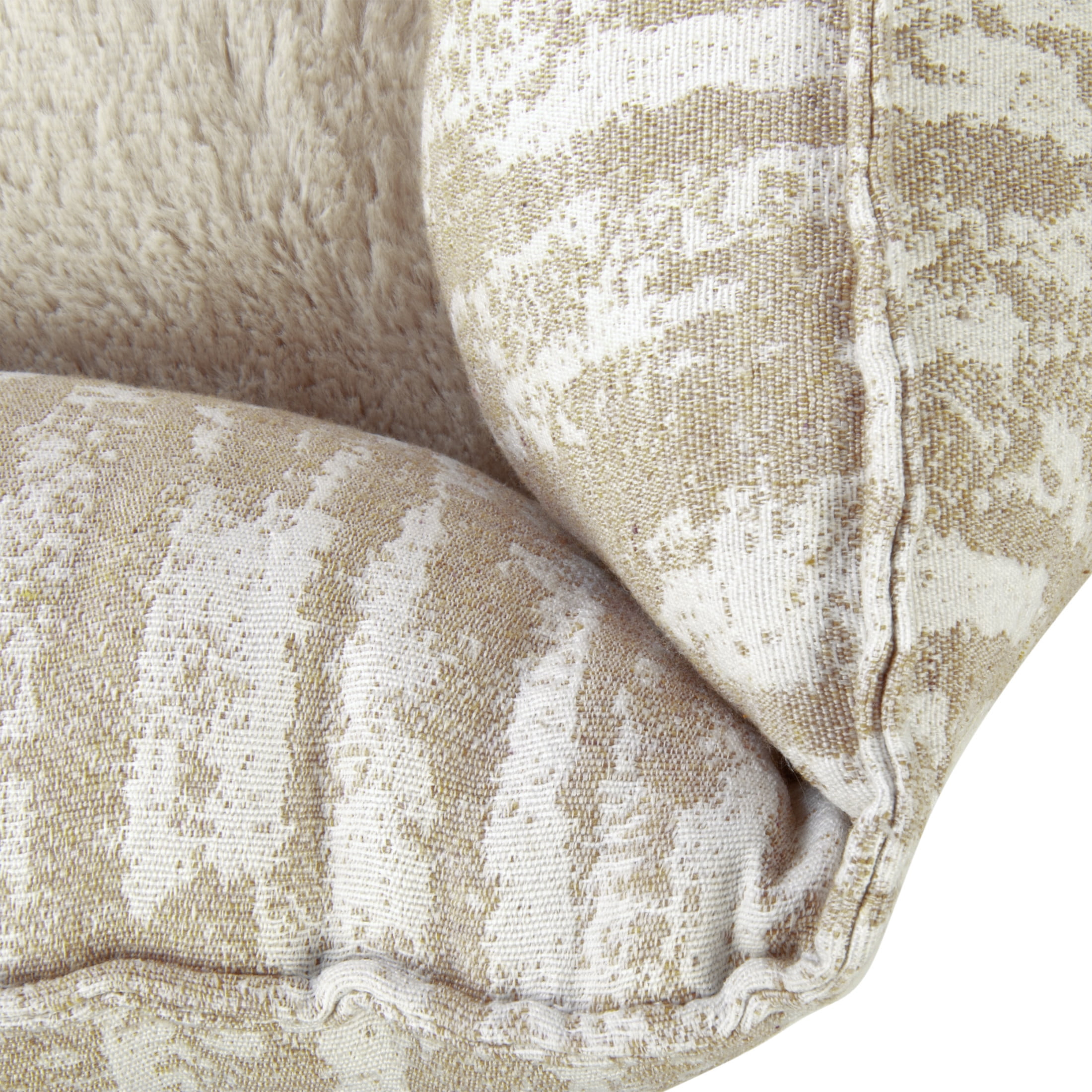 Furhaven Pet Products Medium Overstuffed Cozy Couch Non-Slip Dog & Cat Bed, 27"x21", Taupe - Image 3