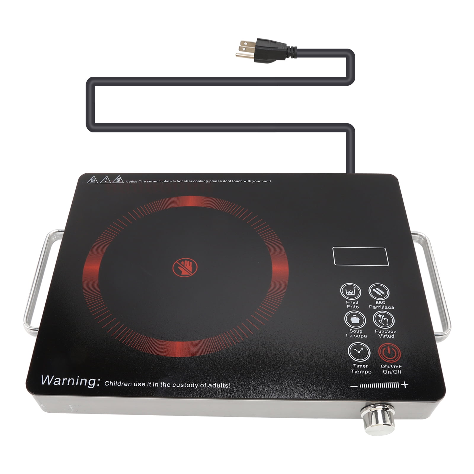 SAVALETOR Electric Cooktop Single Burner,3500W Portable Cooktop Countertop Waterproof,Multifunction Electric Induction Hot Plate Cooker with Touch Control Panel 4 Hours Timer(110V) - Image 3