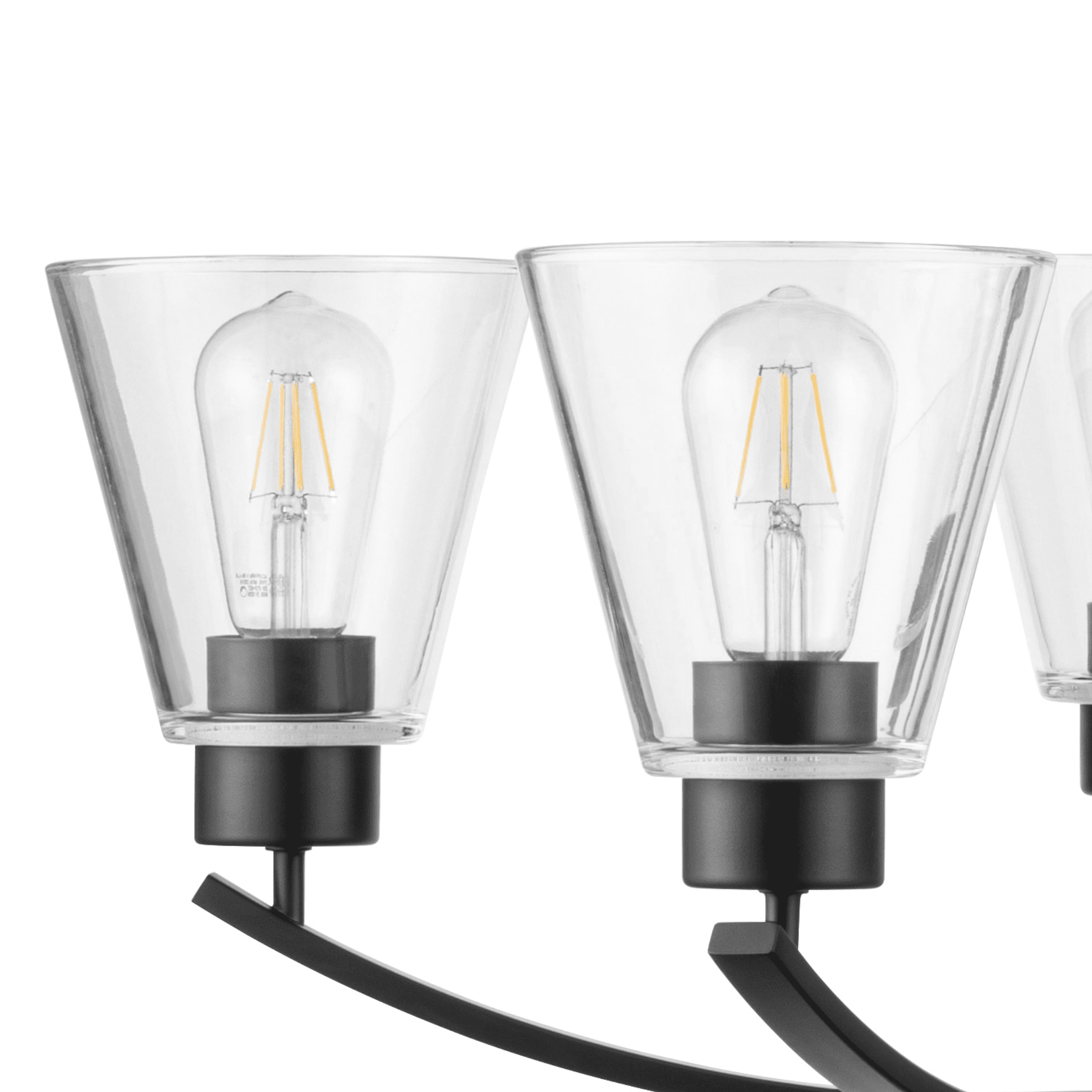 Prominence Home Fairendale Matte Black 5-Light Chandelier with Clear Glass - Image 9