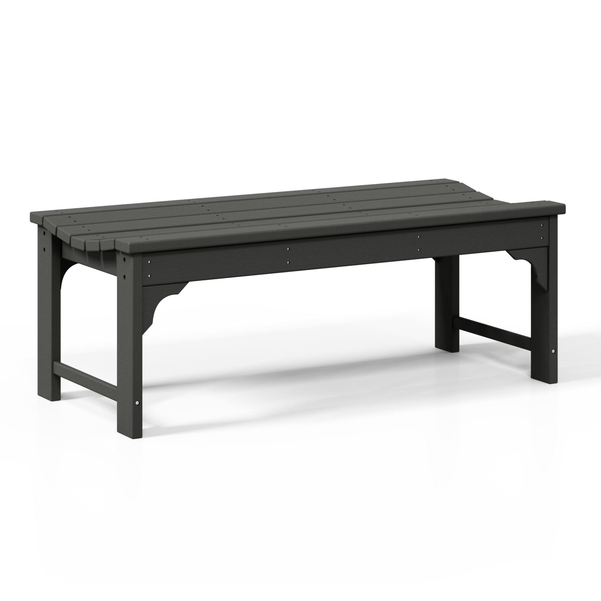WestinTrends Malibu 46" length backless Outdoor Garden Bench, Gray - Image 12