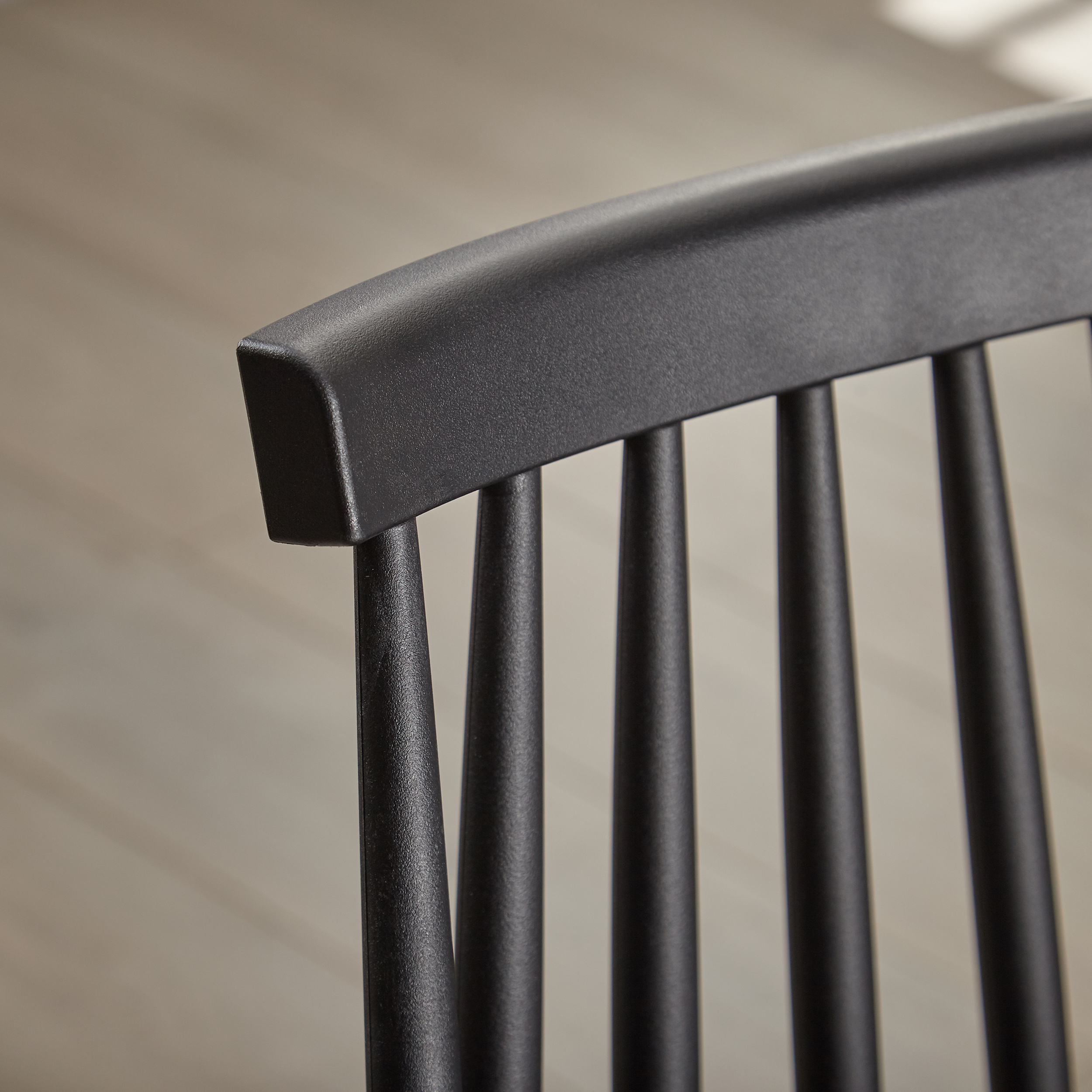 Noble House Erica Indoor Farmhouse Plastic Dining Chairs, Set of 2, Black - Image 2