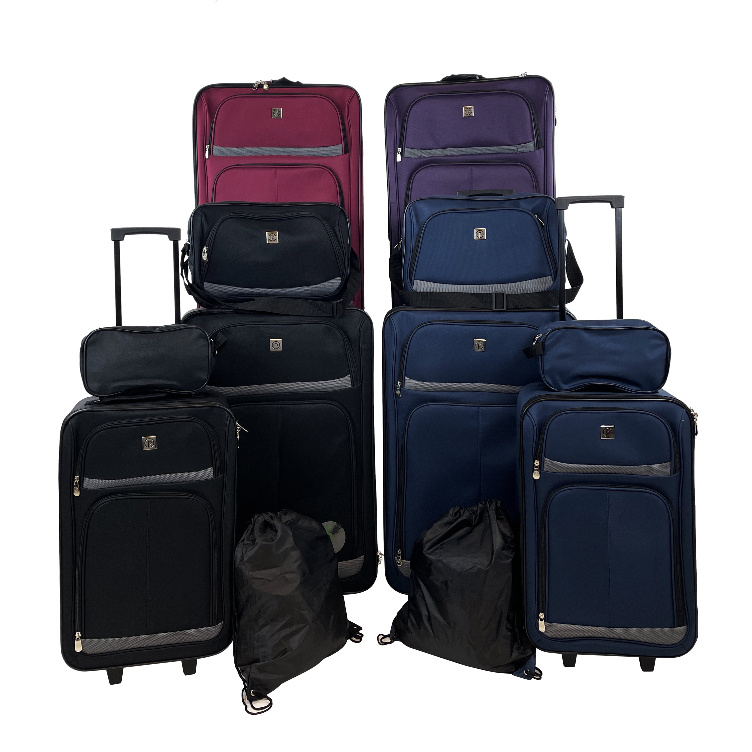 Protege 5-Piece Softside Luggage Set, Black - Image 11