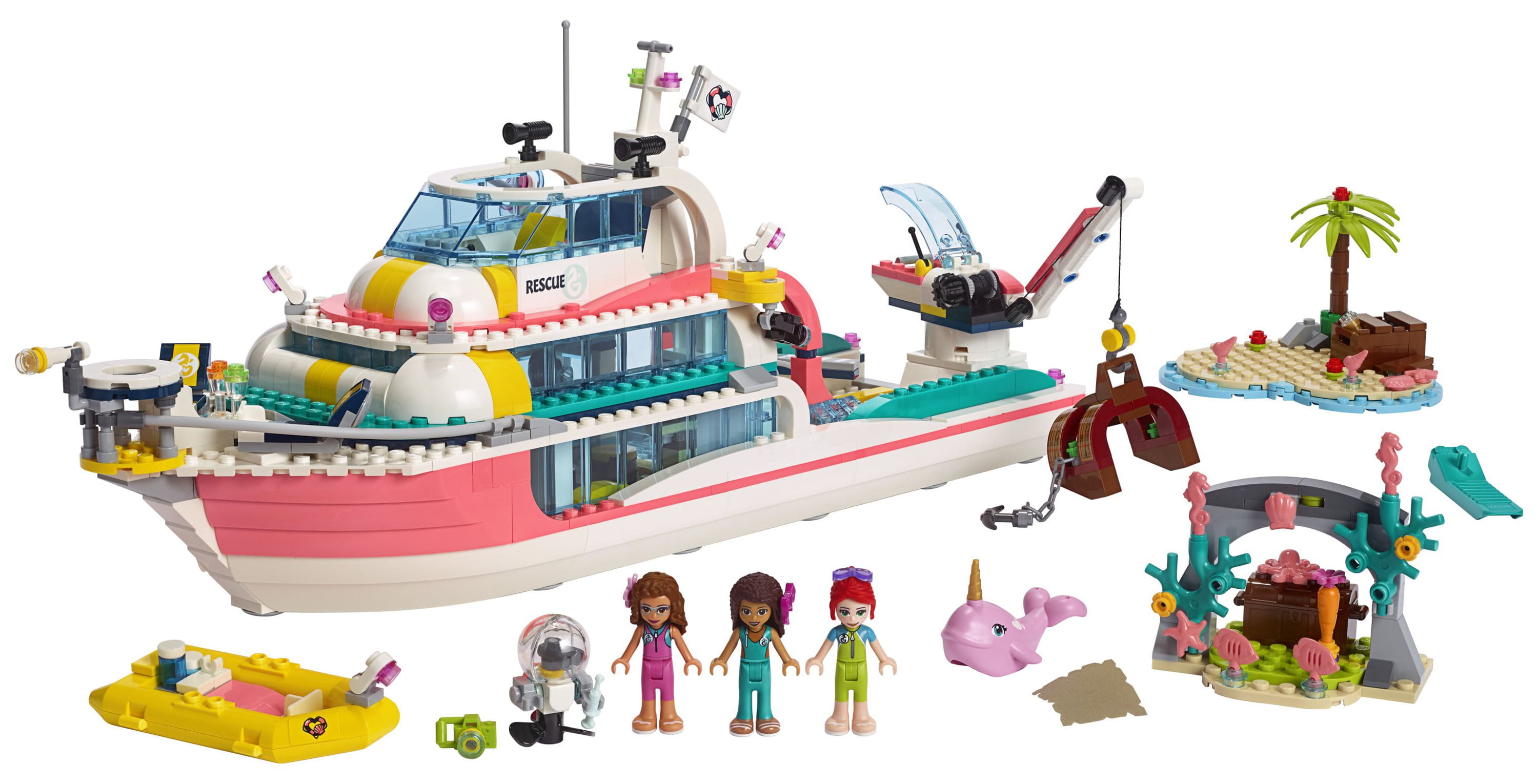 LEGO Friends Rescue Mission Boat 41381 Sea Building Kit (908 Pieces) - Image 4