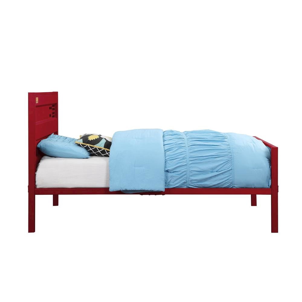 Acme Cargo Container Style Metal Twin Panel Bed in Red - Image 2