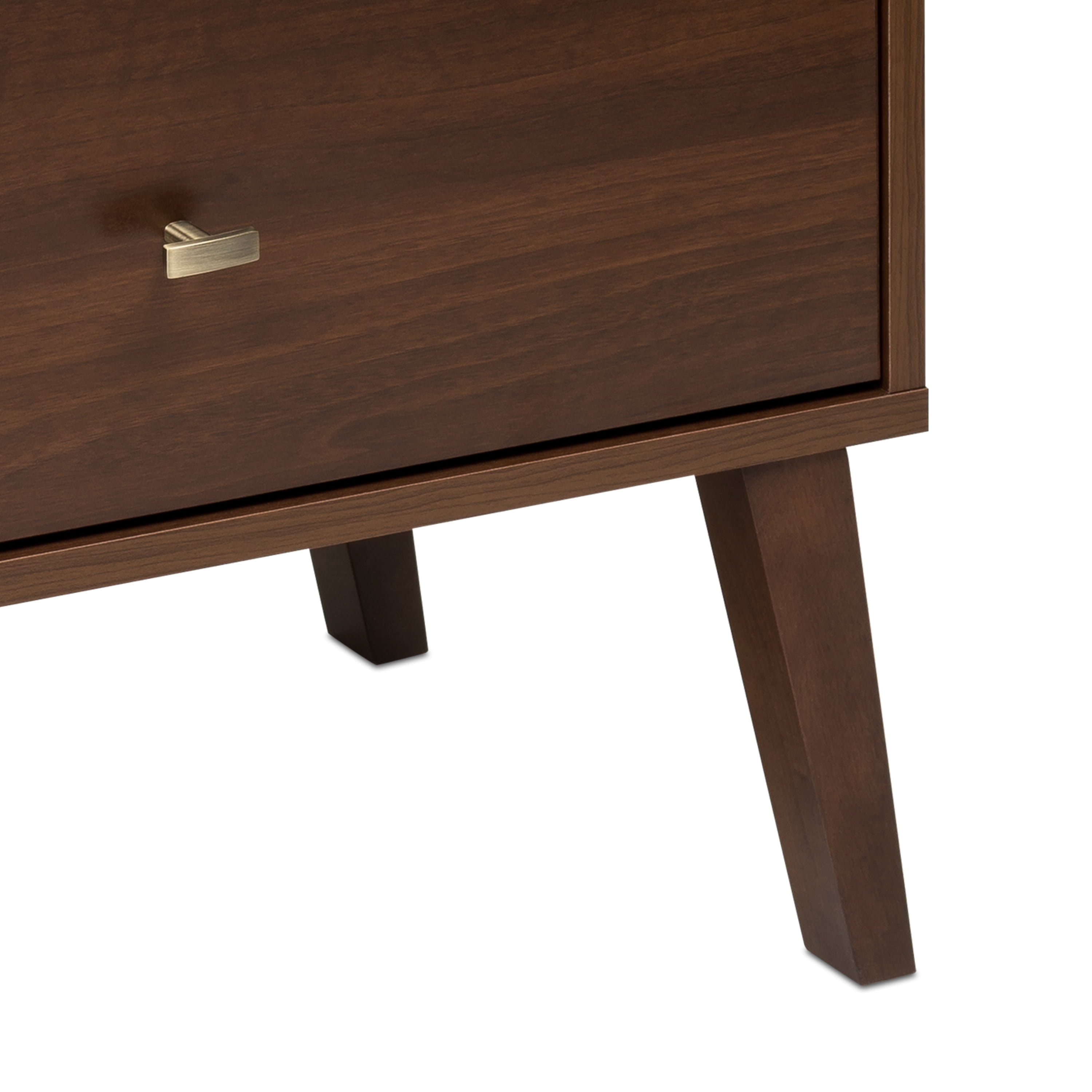 Prepac Milo Mid-Century Modern 2-Drawer Nightstand, 16"D x 25"W x 25"H, Cherry - Image 9