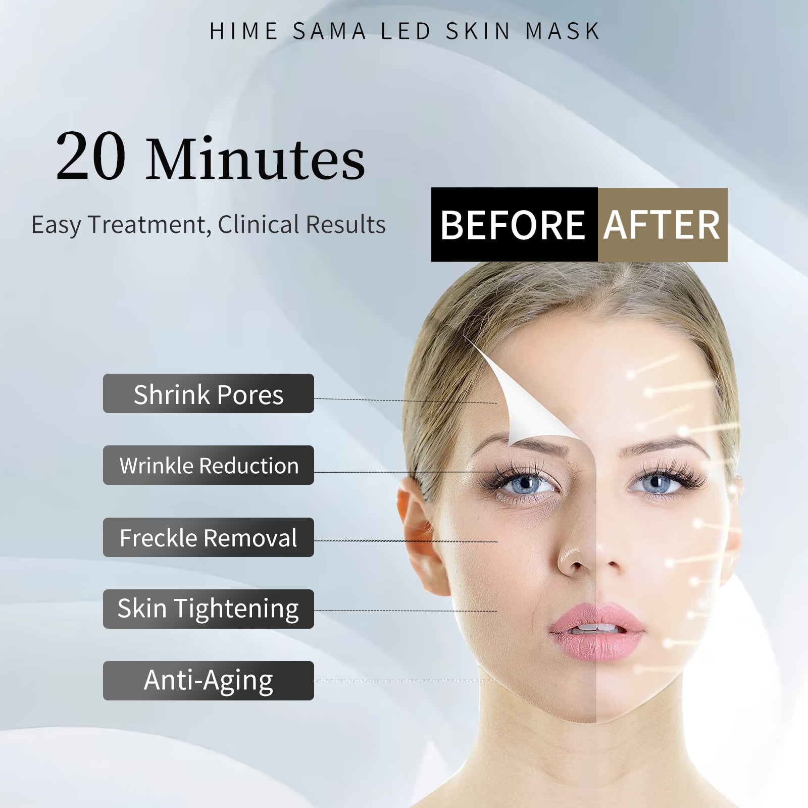 LED Skin Mask-CE Cleared Pro 7 LED Skin Care Mask for Face and Neck Skin Rejuvenation Light Therapy Facial Care Mask and Optical Cosmetic Mask Portable for Home and Travel Use - Image 4