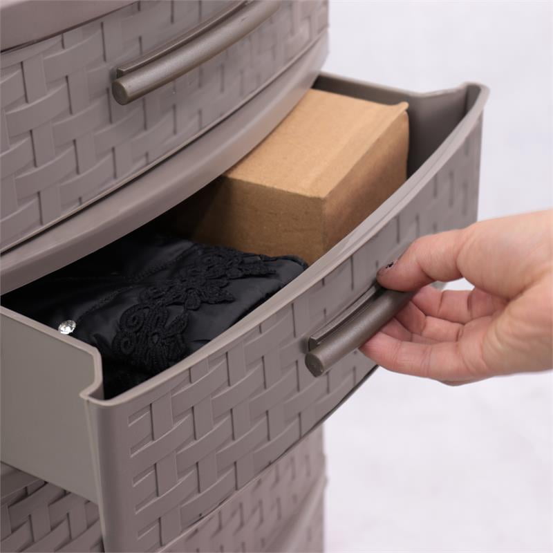 MQ Eclypse 4-Drawer Rolling Storage Cart in Taupe - Image 4