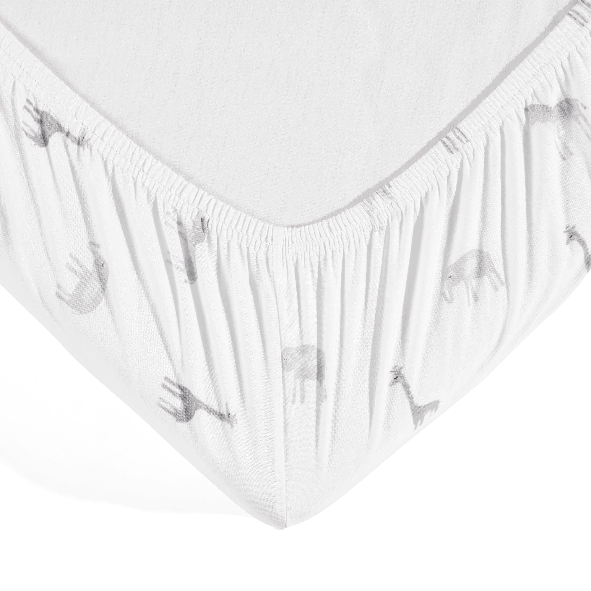 Lush Decor 100% Organic Cotton Jersey Jungle Adventure Organic Cotton Fitted Crib Sheet Gray 2Pk 28x52x9 - Image 5