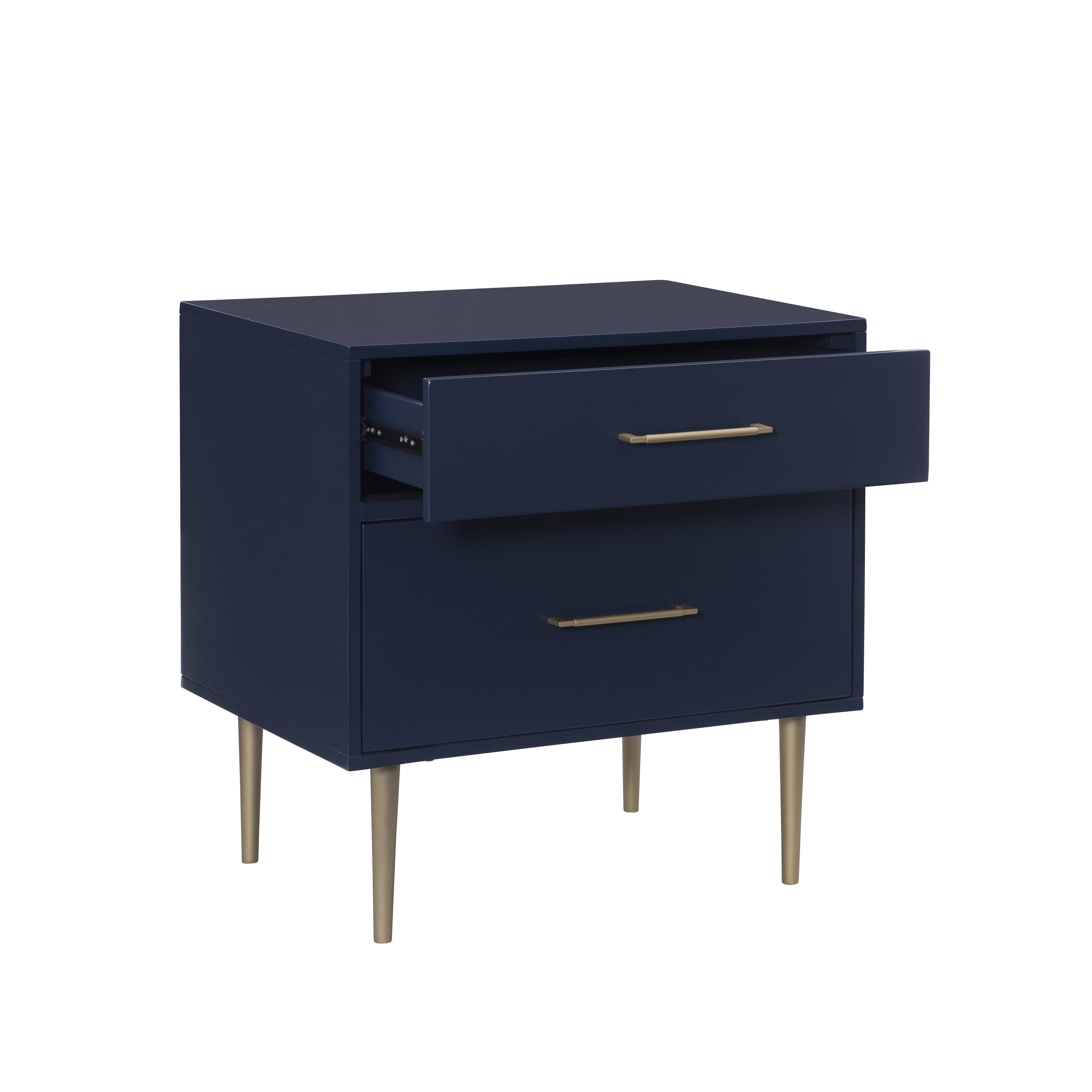 Linon Galena 2-Drawer Nightstand, Navy - Image 7