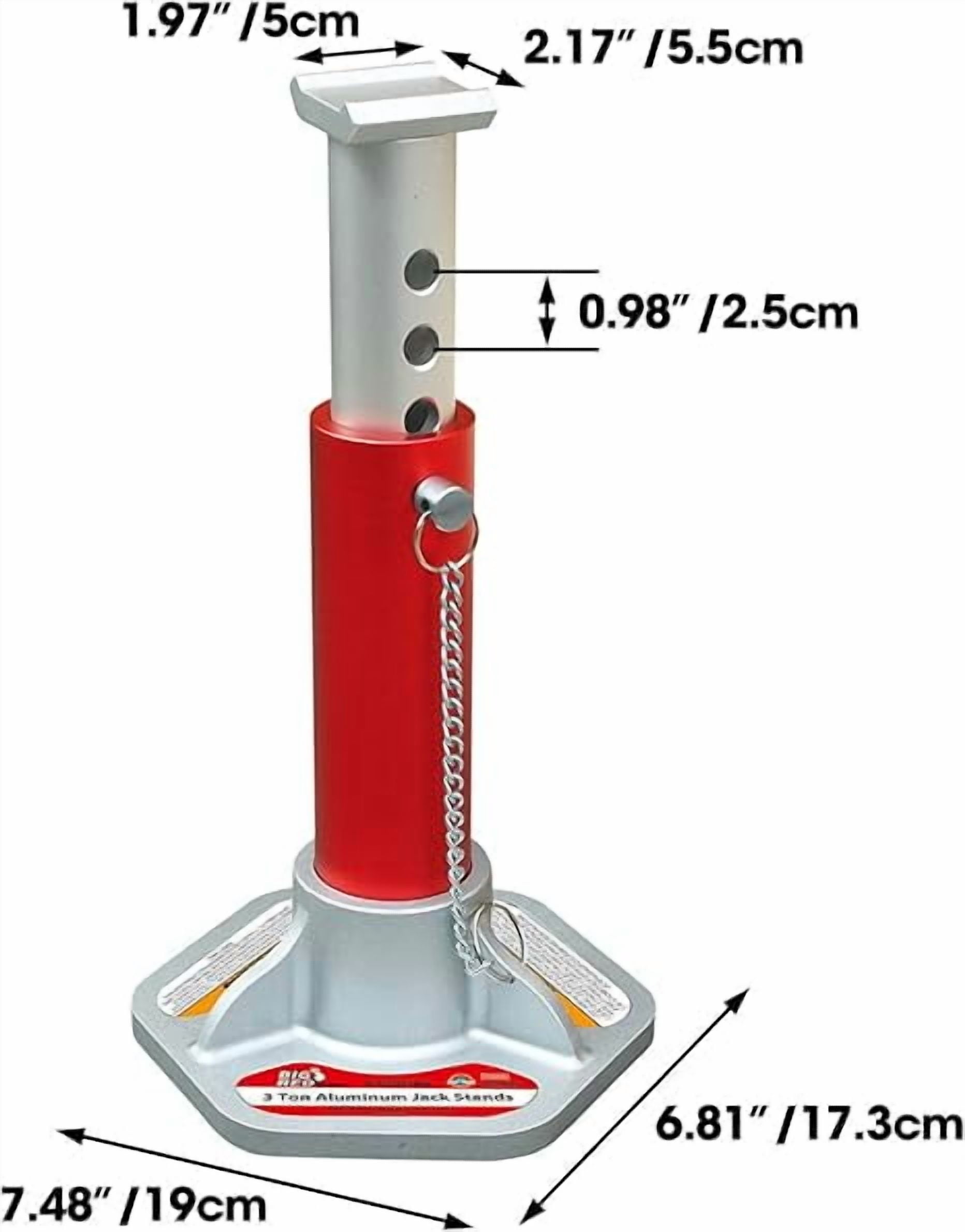 Torin 3 Ton Aluminum Jack Stands - Image 4