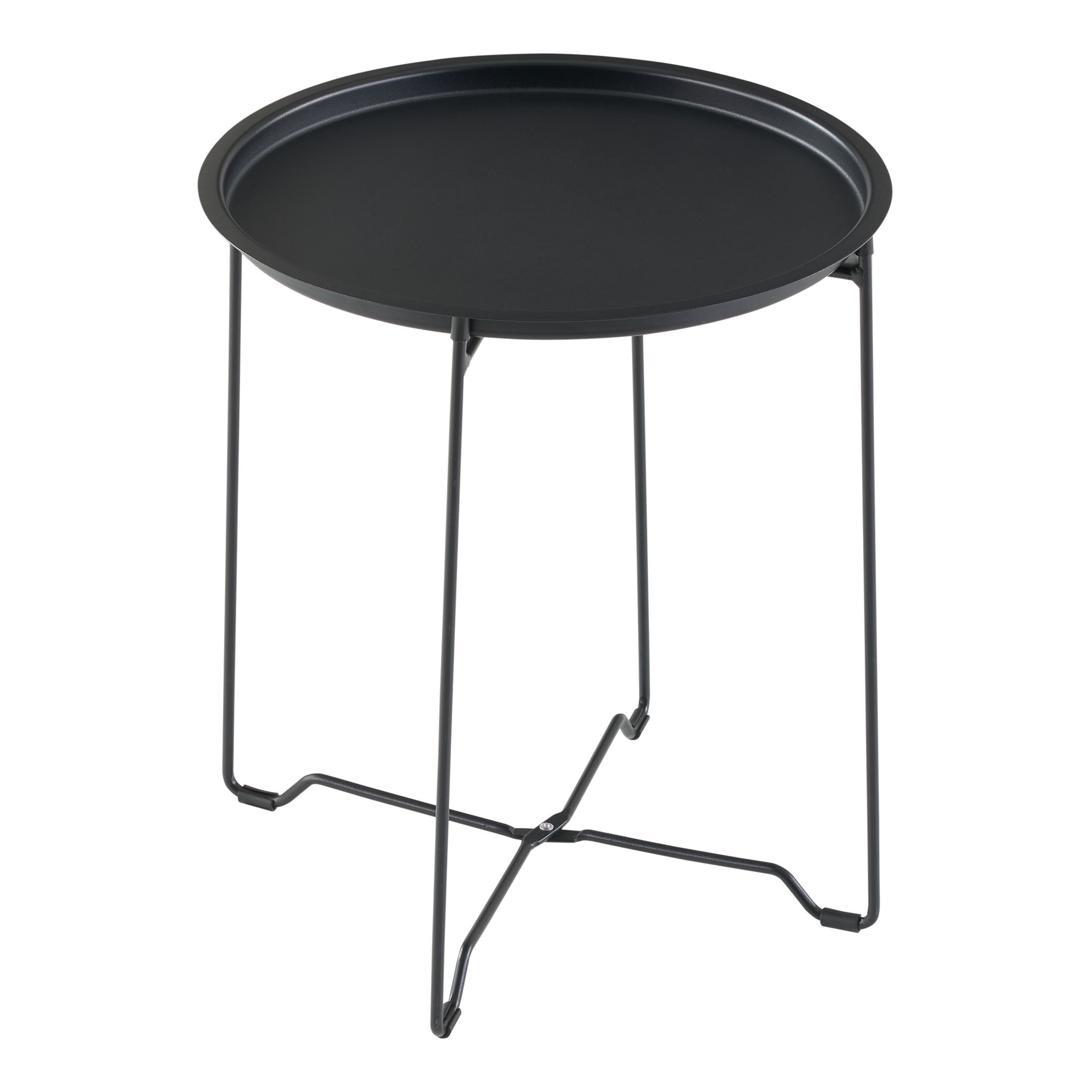 Mainstays 3-Piece Steel and Wicker Rope Folding Outdoor Patio Bistro Set, Gray/Black - Image 5