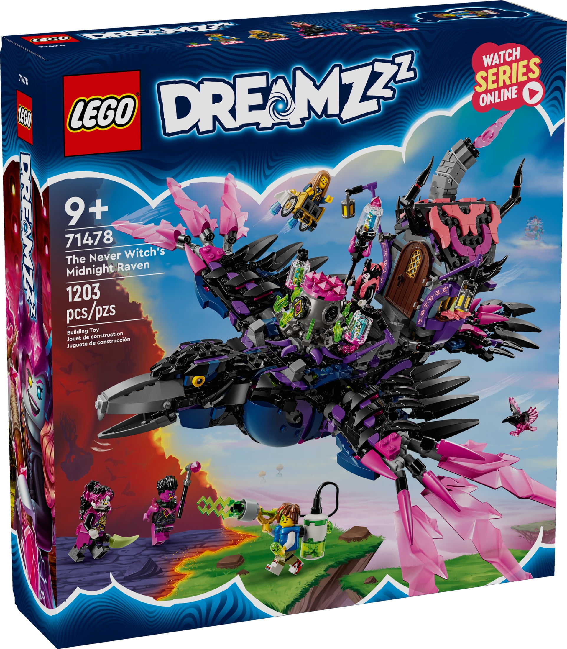 LEGO DREAMZzz The Never Witch’s Midnight Raven Building Toy - Christmas Toys for Boys & Girls, Age 9+ - Kids Toys W/ 3 Building Options & 5 Minifigures - 71478 - Image 2