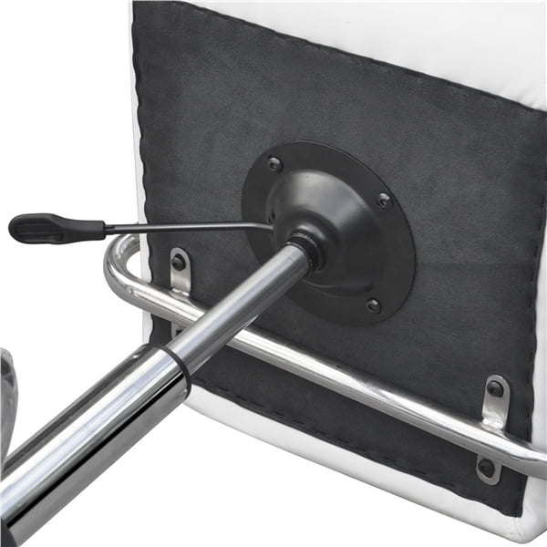 Renwick Desk Chairs Height Adjustable PU Leather Stylish Office Chair, White - Image 3