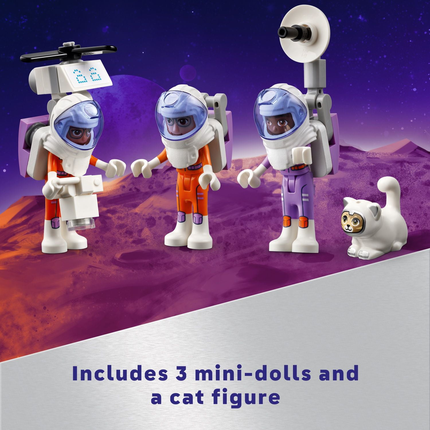 LEGO Friends Mars Space Base and Rocket Set, Science Toy for Pretend Play with 3 Mini-Dolls and Spaceship Toy, Gift for Girls, Boys and Kids Ages 8 and Up who Love Tech and Outer Space Toys, 42605 - Image 6