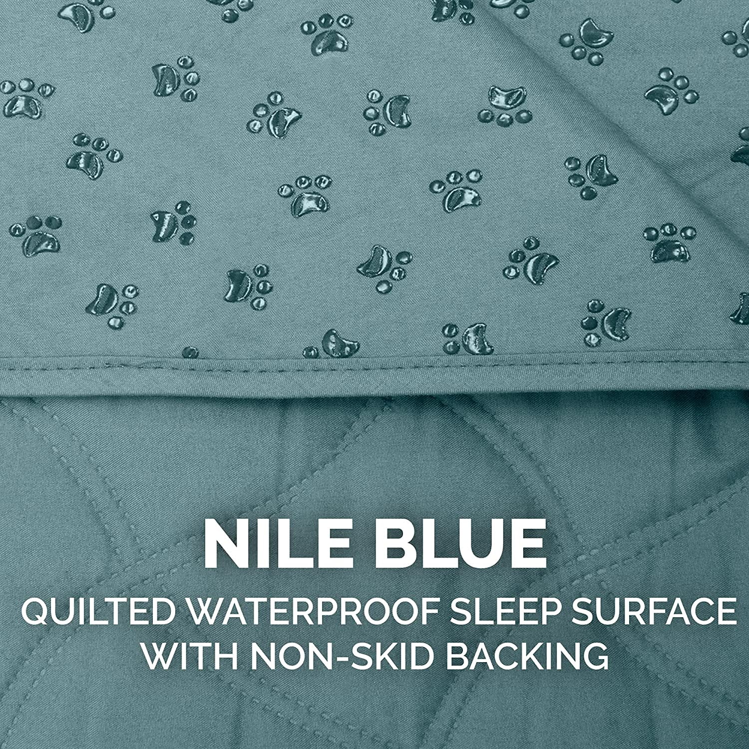 FurHaven Pet Products Quilted Twill Waterproof Bed/Furniture Protector - Nile Blue, Jumbo/King - Image 10