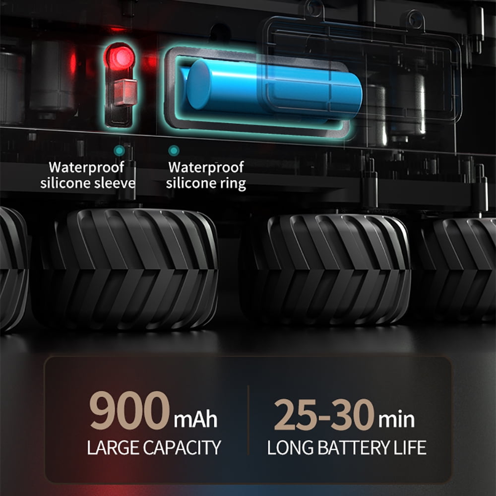 JJRC Q137 4WD Water Land RC Armored Vehicle Car 2.4Ghz Amphibious Remote Control Truck Cars, Black - Image 6