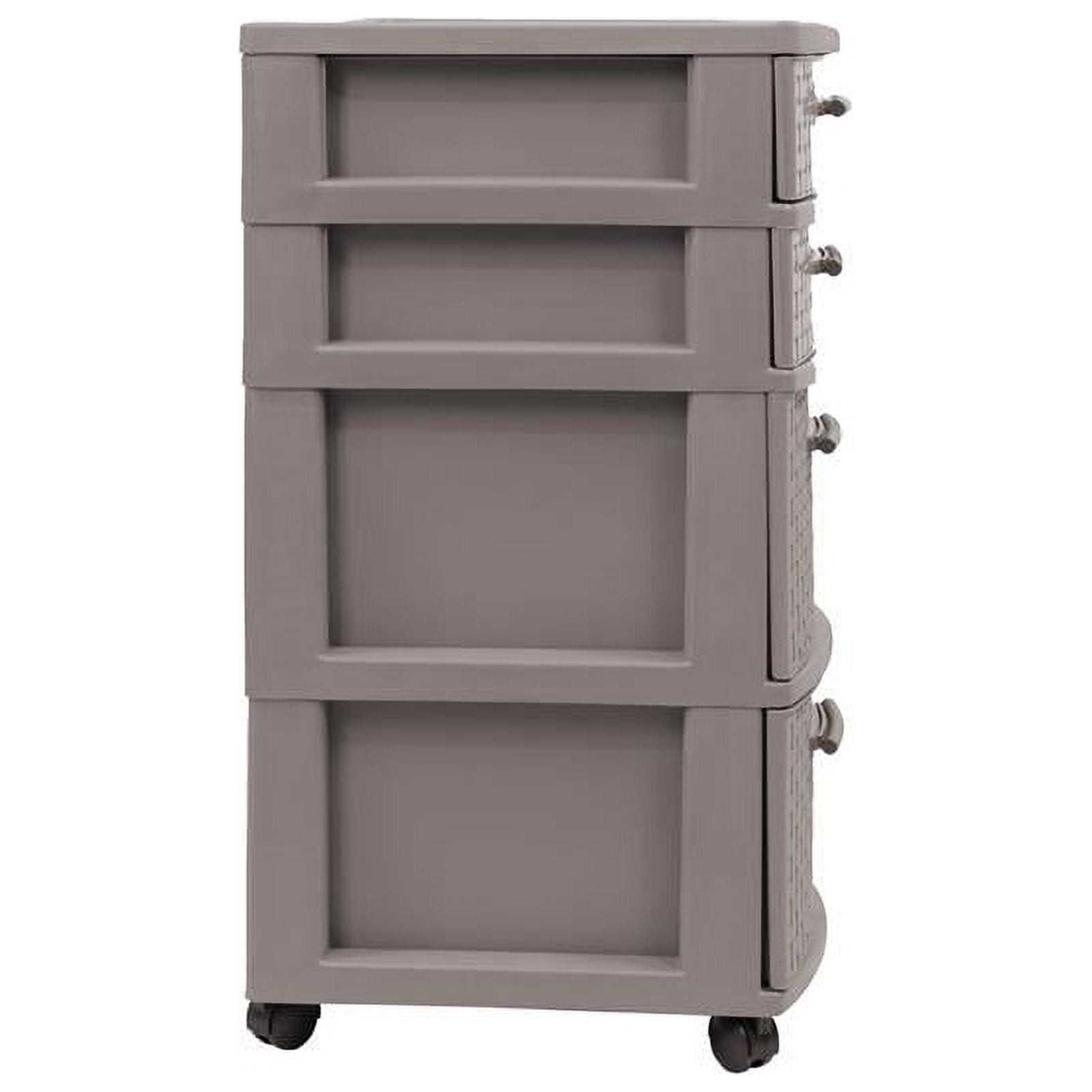 MQ Eclypse 4-Drawer Rolling Storage Cart in Taupe - Image 17