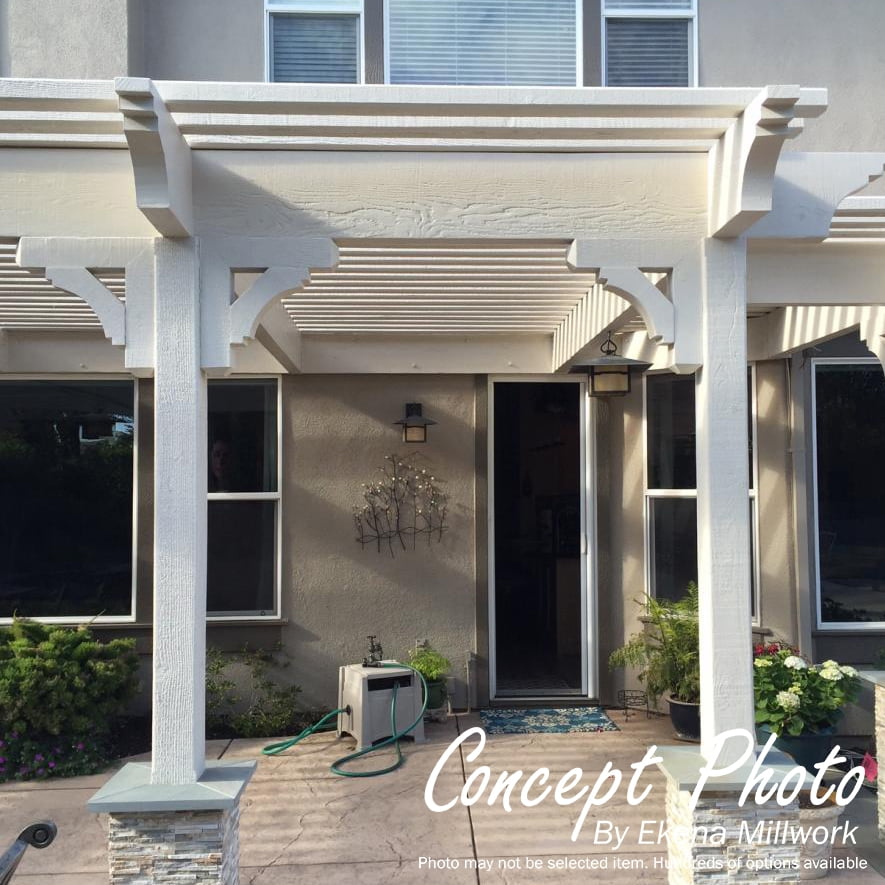 Ekena Millwork 4"W x 14"D x 18"H Merced Block Rough Sawn Bracket w/ Offset Brace, Western Red Cedar - Image 13