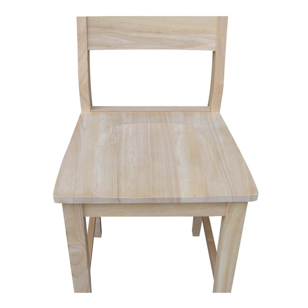 International Concepts Wood Slat Back Aspen Counter Height Panel Stool - Unfinished - 24" Seat Height - Image 3