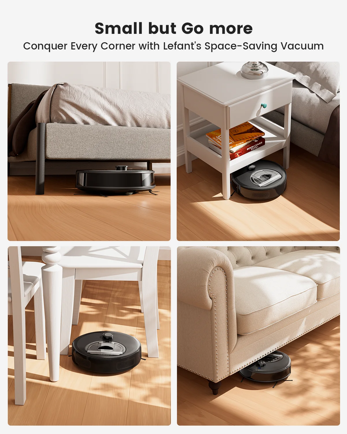 Lefant M330 LiDAR Navigation Robot Vacuum and Mop, 450ml Visible Dustbin, 190° PSD Obstacle Avoidance, Multi-Level Mapping, Robot Vacuum Cleaner for Hardwood Carpets Pet Hair - Image 6