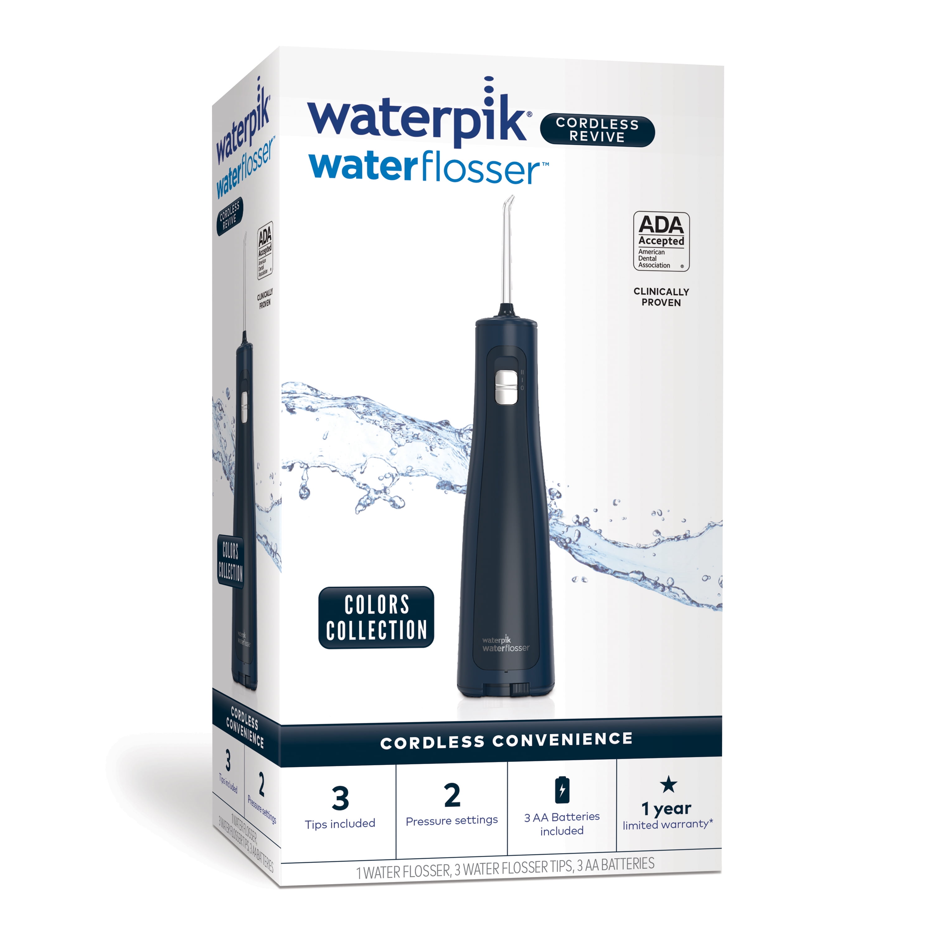Waterpik Cordless Revive Portable Water Flosser Oral Irrigator, Midnight Blue WF-03 - Image 4