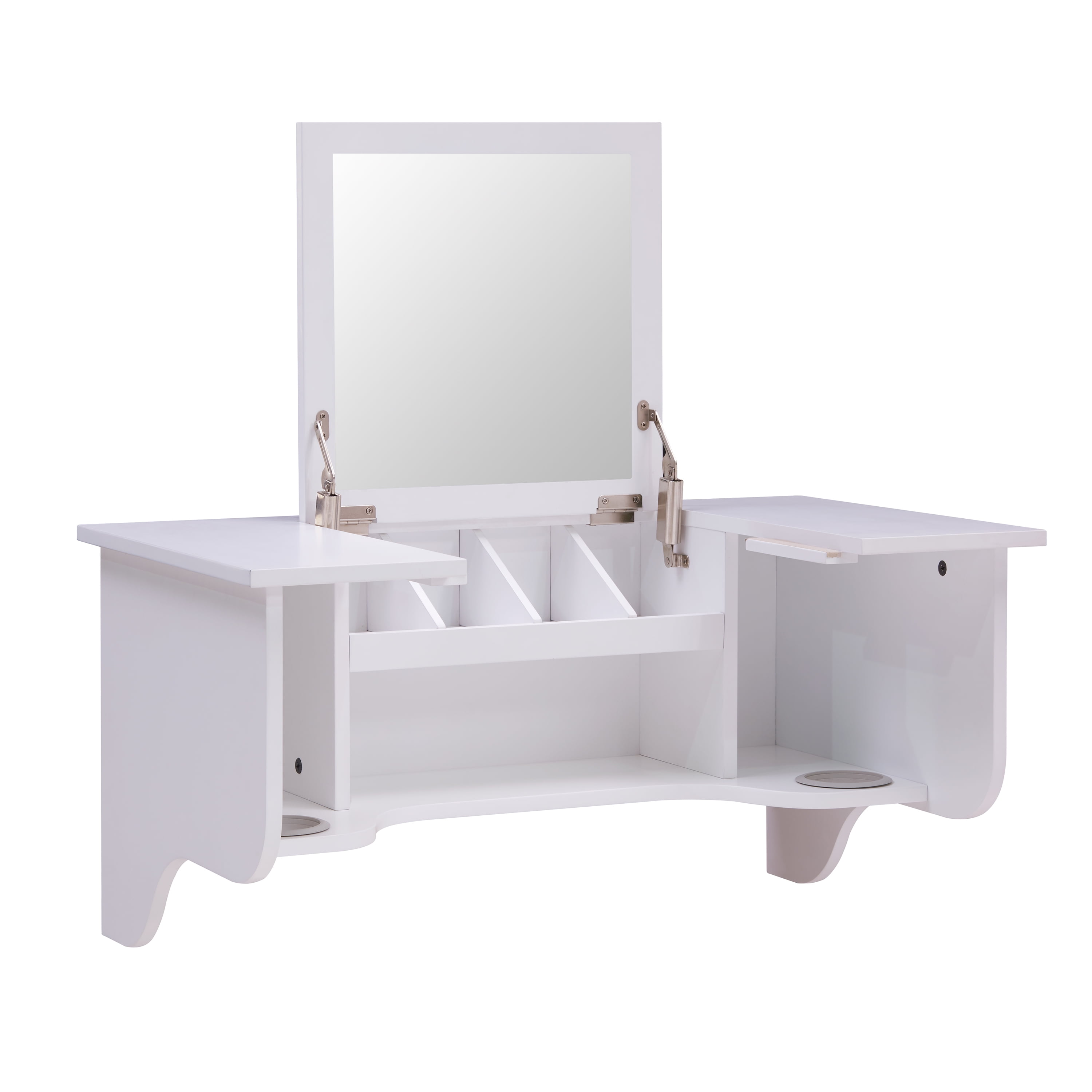 SEI Furniture White Wall Mount Ledge with Vanity Mirror 31.75 x 16 - Image 6