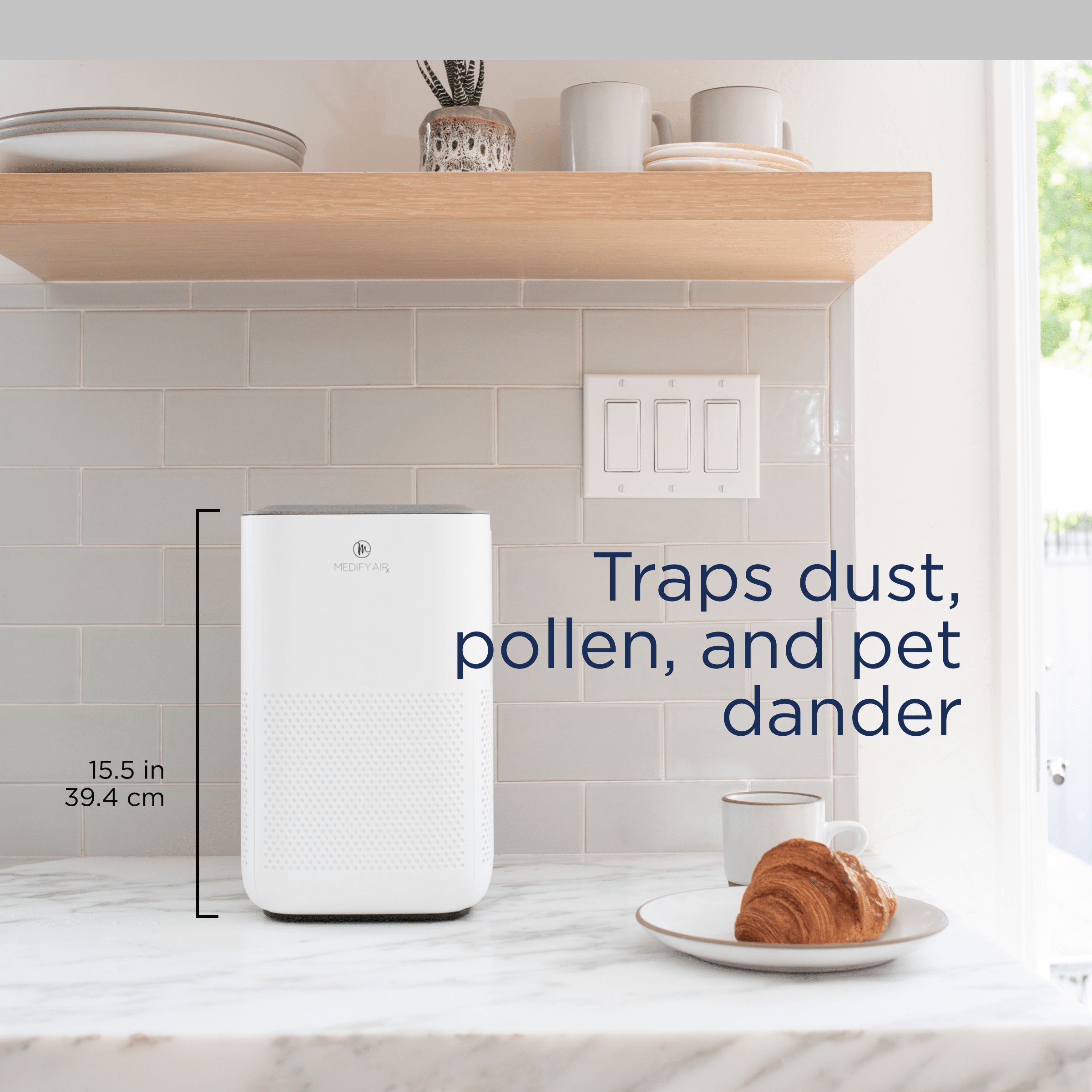 Medify Air White MA-25 Air Purifier with HEPA Filters I Smoke Dust Odors Pet Dander I 3 in 1 with Pre-filter HEPA H13 & Activated Carbon I Removal of 0.1 to 0.3 microns I 825 Sq ft Coverage I 2-Pack - Image 3