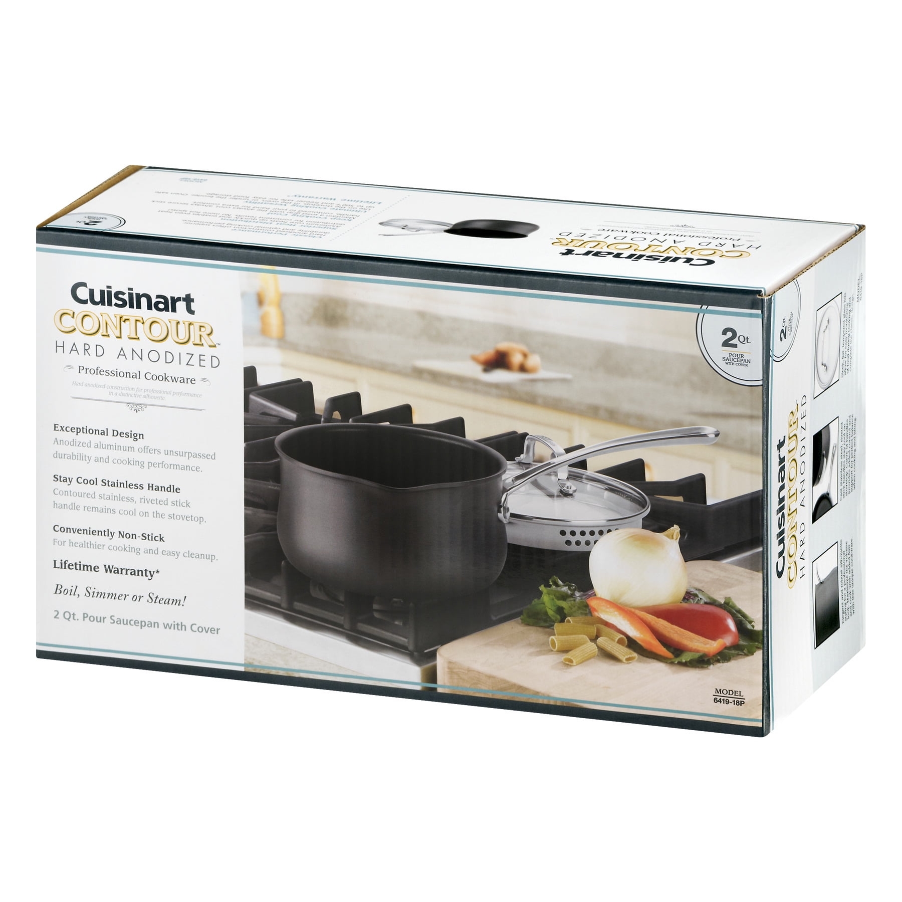 Cuisinart Contour Professional Cookware Pour Saucepan with Cover - 2 Quart, 1.0 CT - Image 2