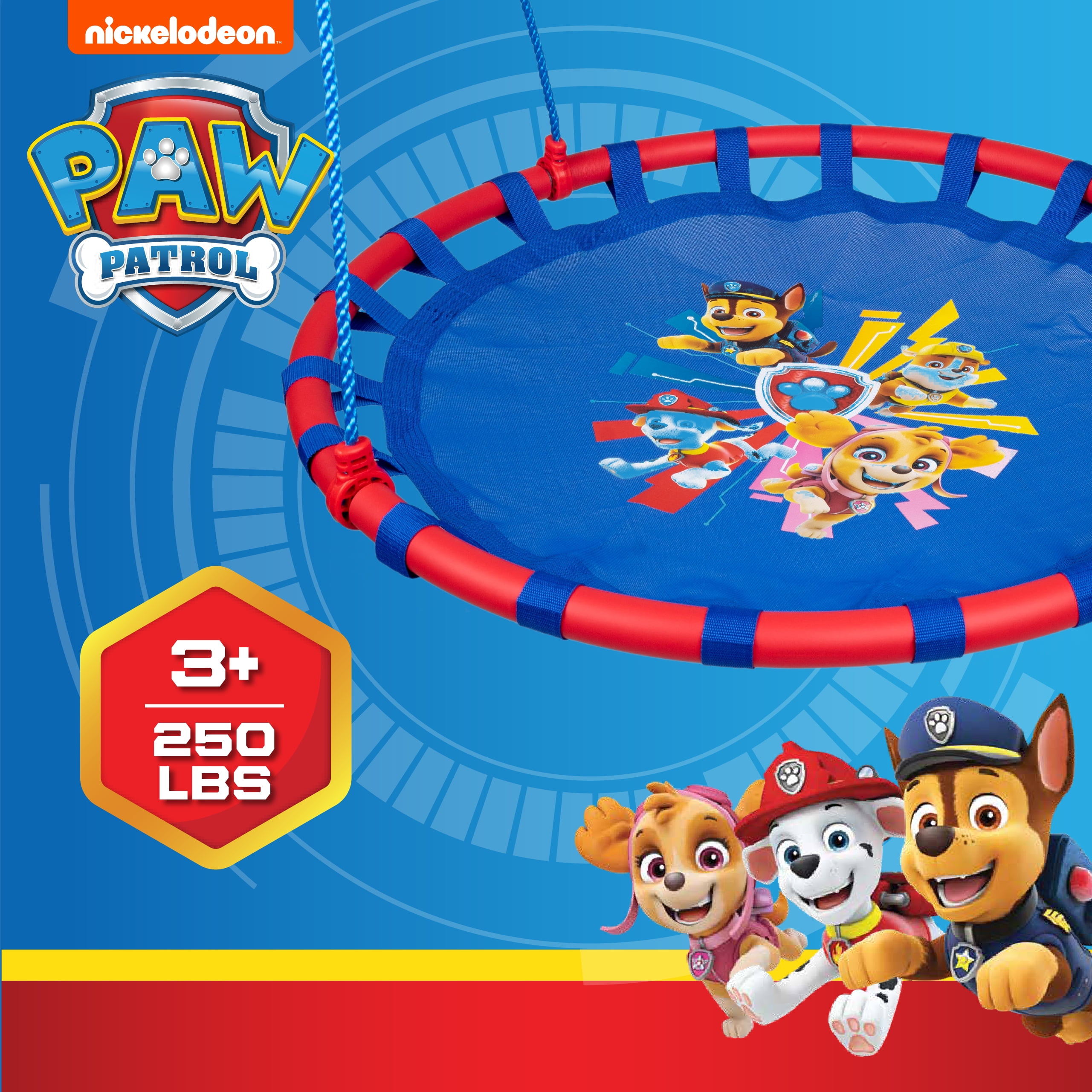 Swurfer 40" Round Paw Patrol Swing Tree Swing for Kids, Ages 3 and up - Image 2