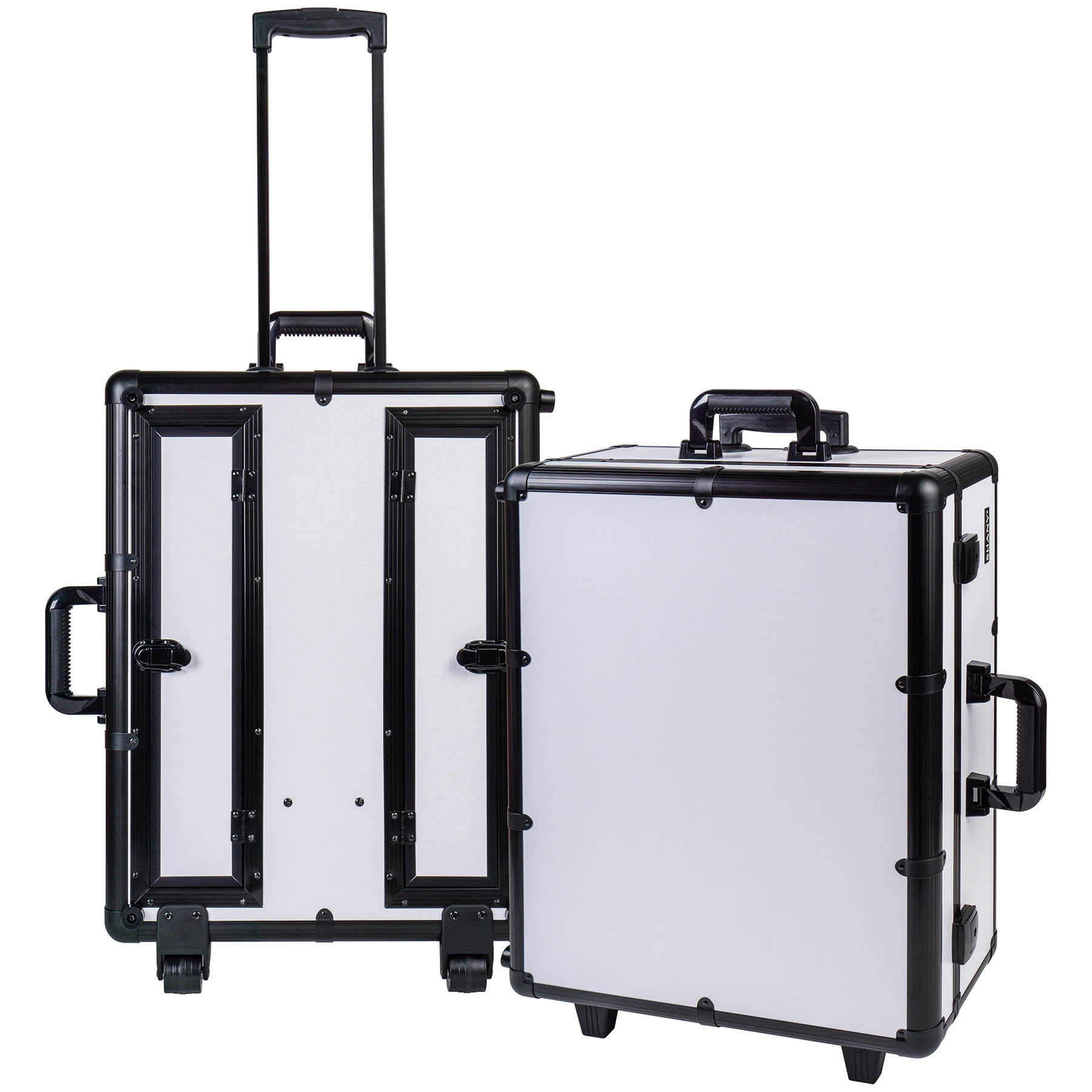 SHANY Studio ToGo Wheeled Trolley Makeup Case & Organizer with Light - Off White - Image 2