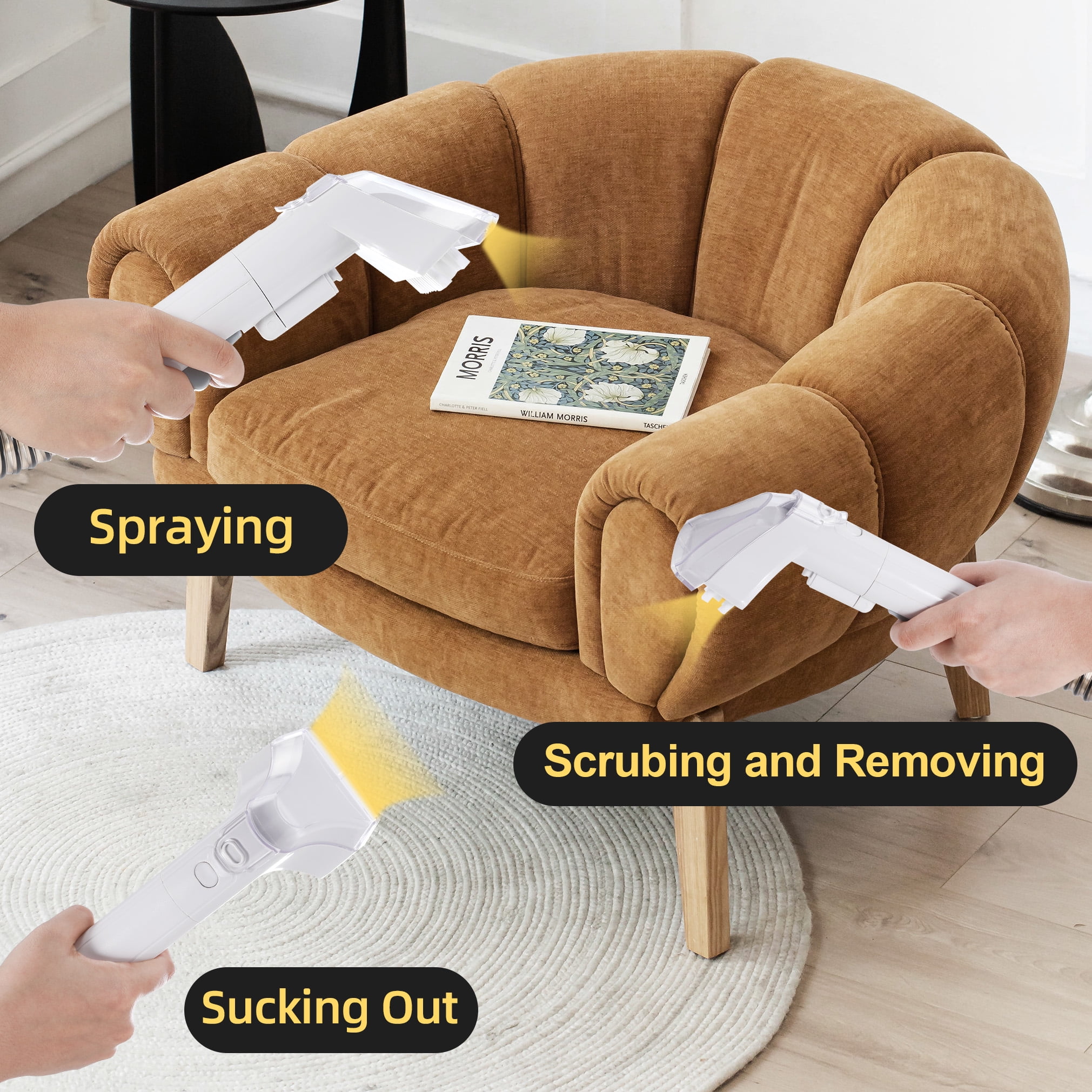 WECLEAN C1 Portable Extractor for Couch and Carpet Cleaner Upholstery Cleaner for Deep Cleaning - Image 5