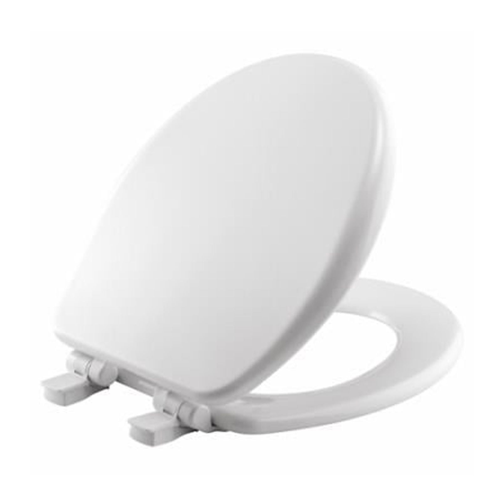 Mayfair Slow Close Round White Enameled Wood Toilet Seat - Image 2