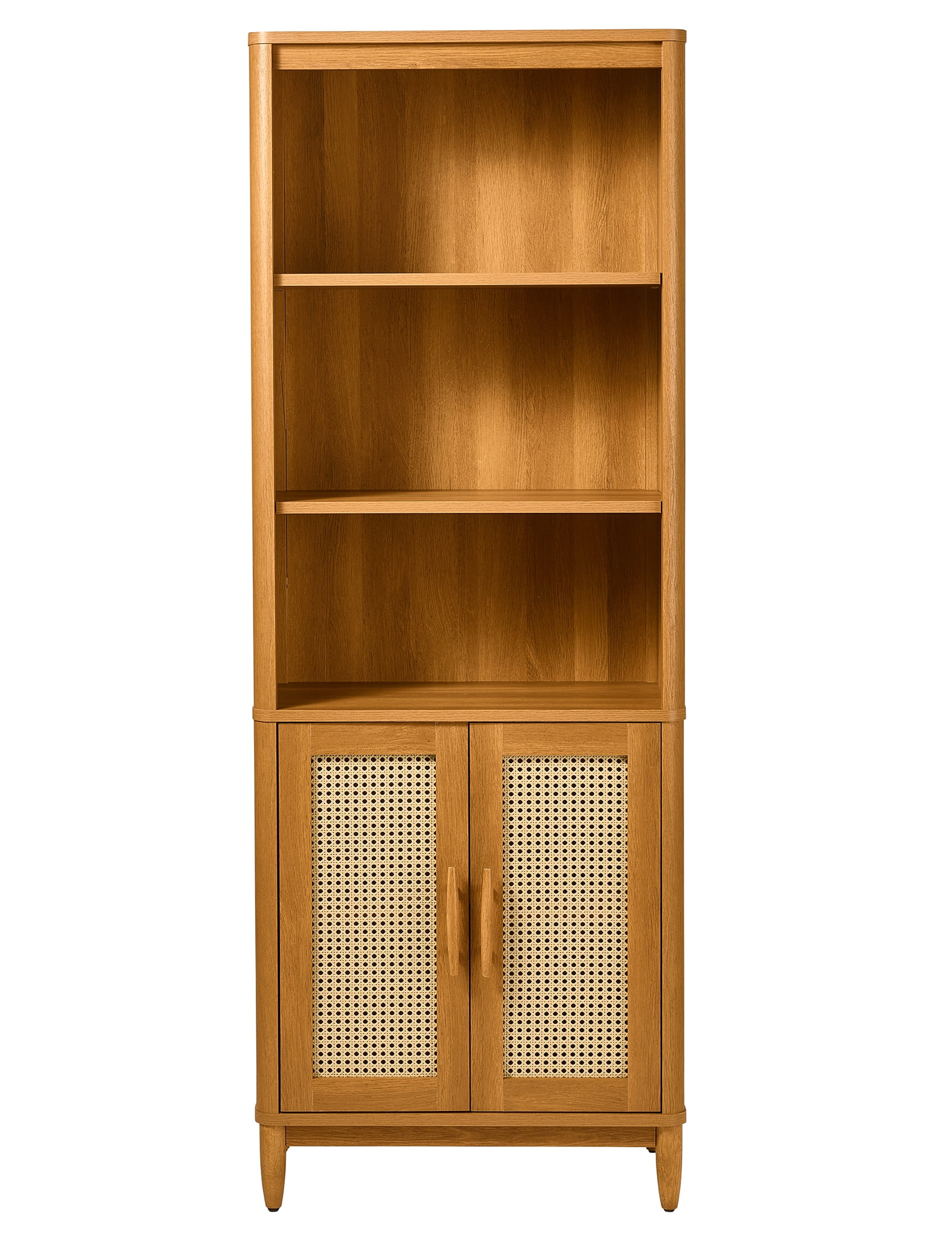 Better Homes & Gardens Springwood Bookcase with Doors, Light Honey Finish - Image 5