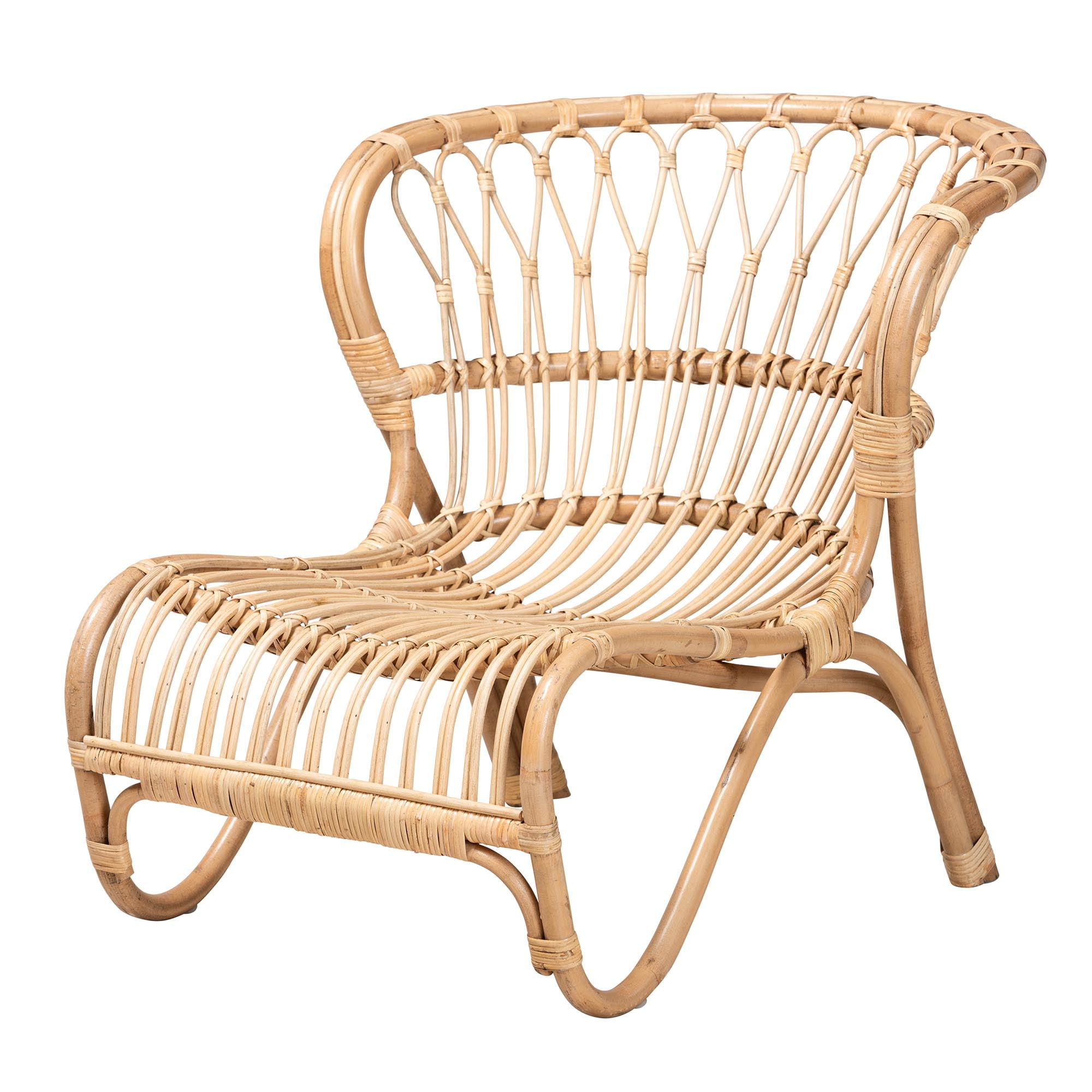 bali & pari Alaya Rattan BOHO Accent Chair, Natural Brown - Image 8