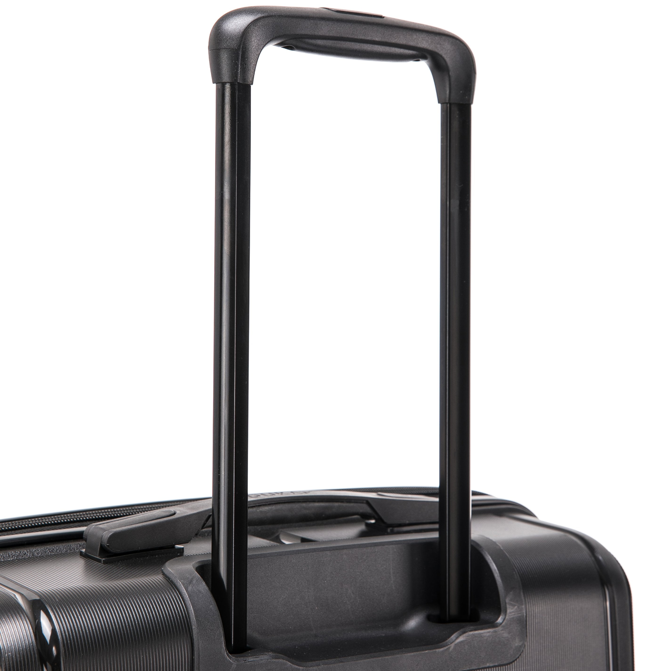 DUKAP Crypto 20" Hardside Lightweight Luggage with Spinner Wheels, Handle and Trolley, Black - Image 8