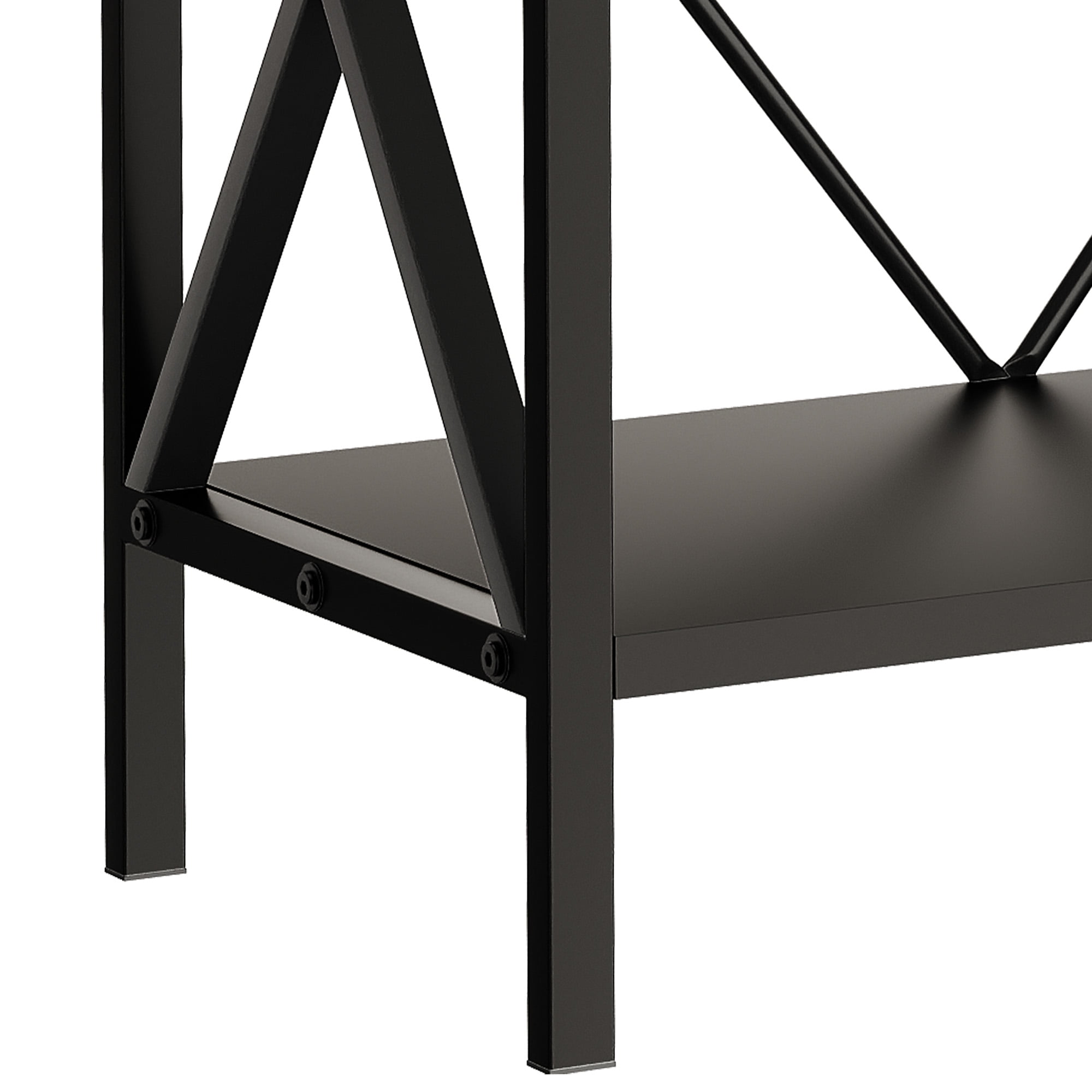 Uforic X-Shape 10-40 Gallon Double-Layer Storage Metal Fish Tank Stand, 500 Lbs Capacity, Black - Image 2