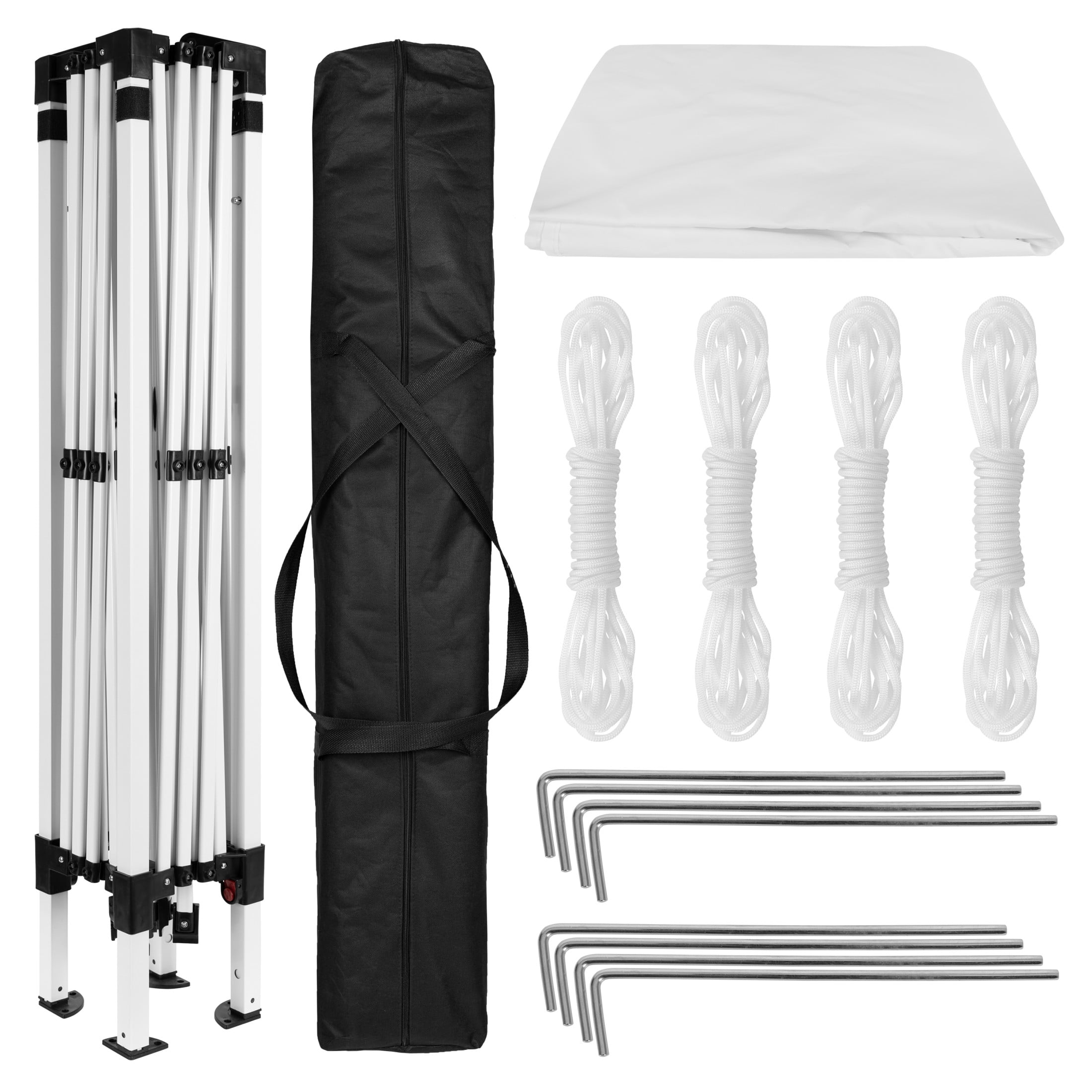 Flash Furniture Harris 10'x10' White Outdoor Pop Up Event Slanted Leg Canopy Tent with Carry Bag - Image 10