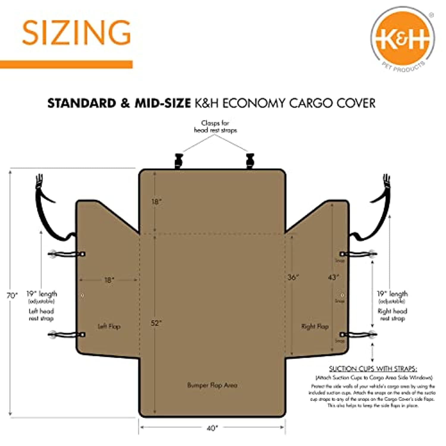 K&H Pet Products Economy Cargo Cover, Tan - Image 6