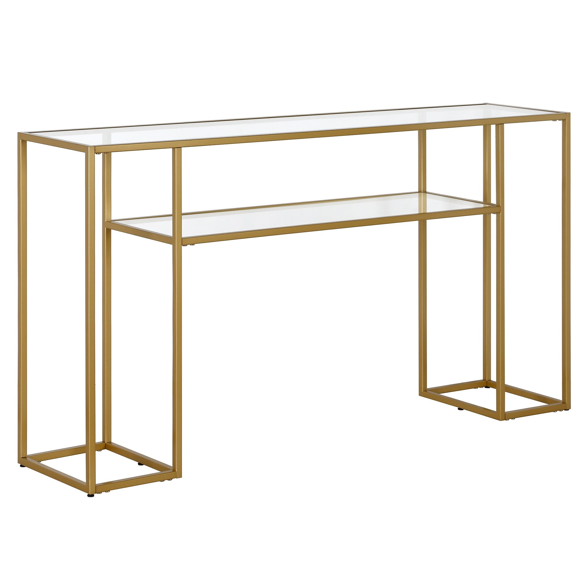 Evelyn&Zoe Marilyn 55" Wide Rectangular Console Table, Blackened Bronze - Image 5