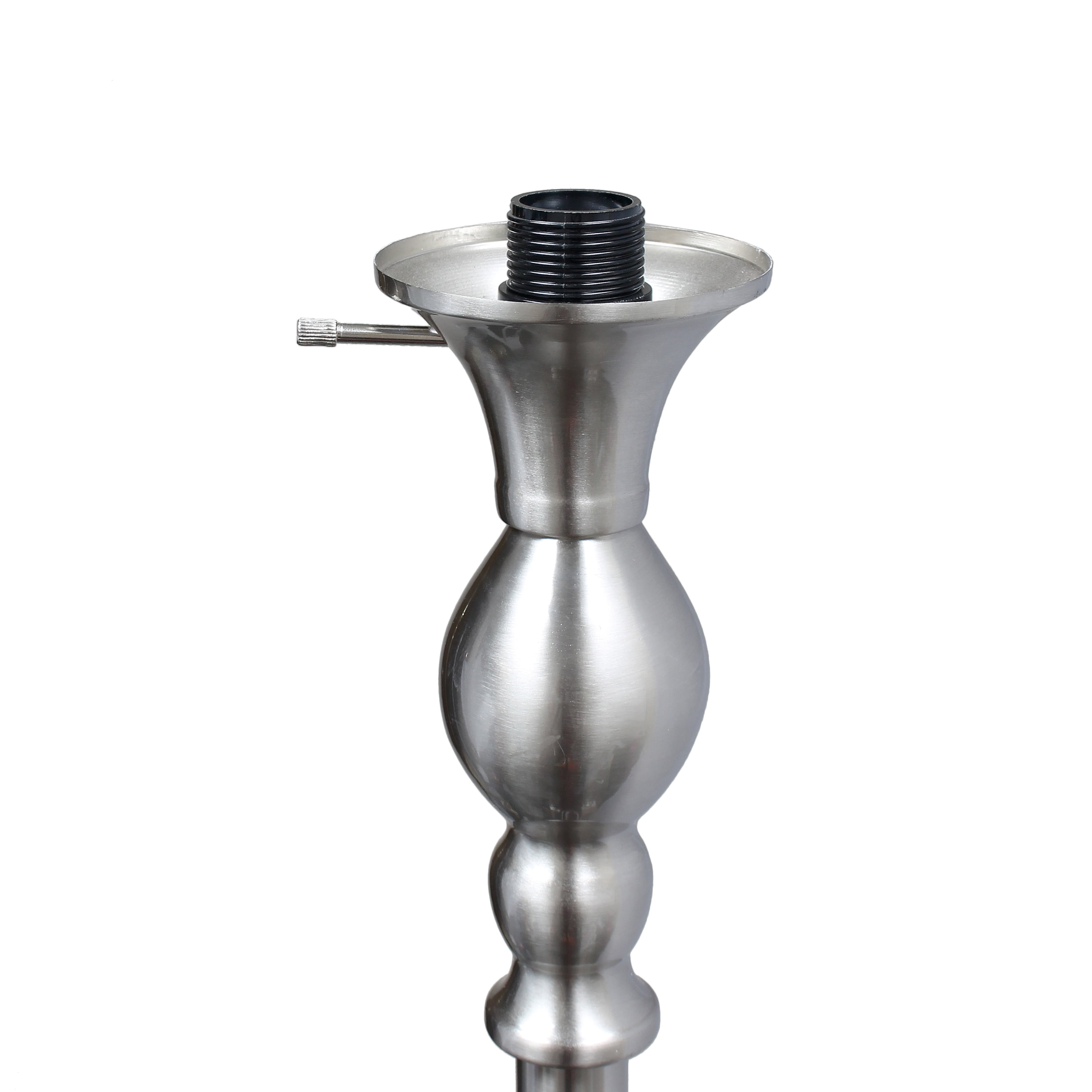 Lalia Home 71" Classic 1-Light Torchiere Floor Lamp with Marbleized Glass Shade, Brushed Nickel - Image 5