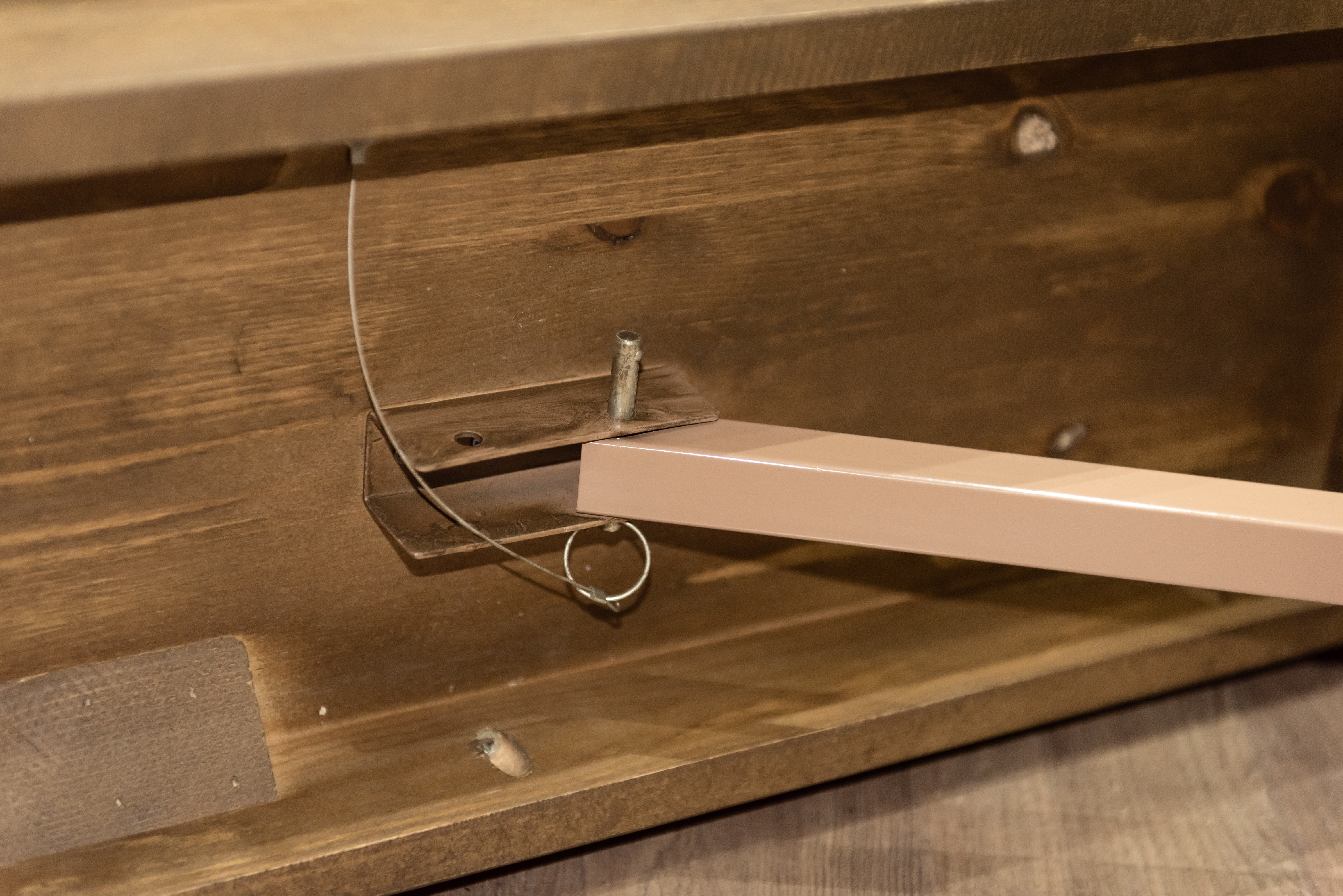 96 inch x 12 inch Farmhouse Pine Wood Rectangle Folding Bench - Rustic - Image 4