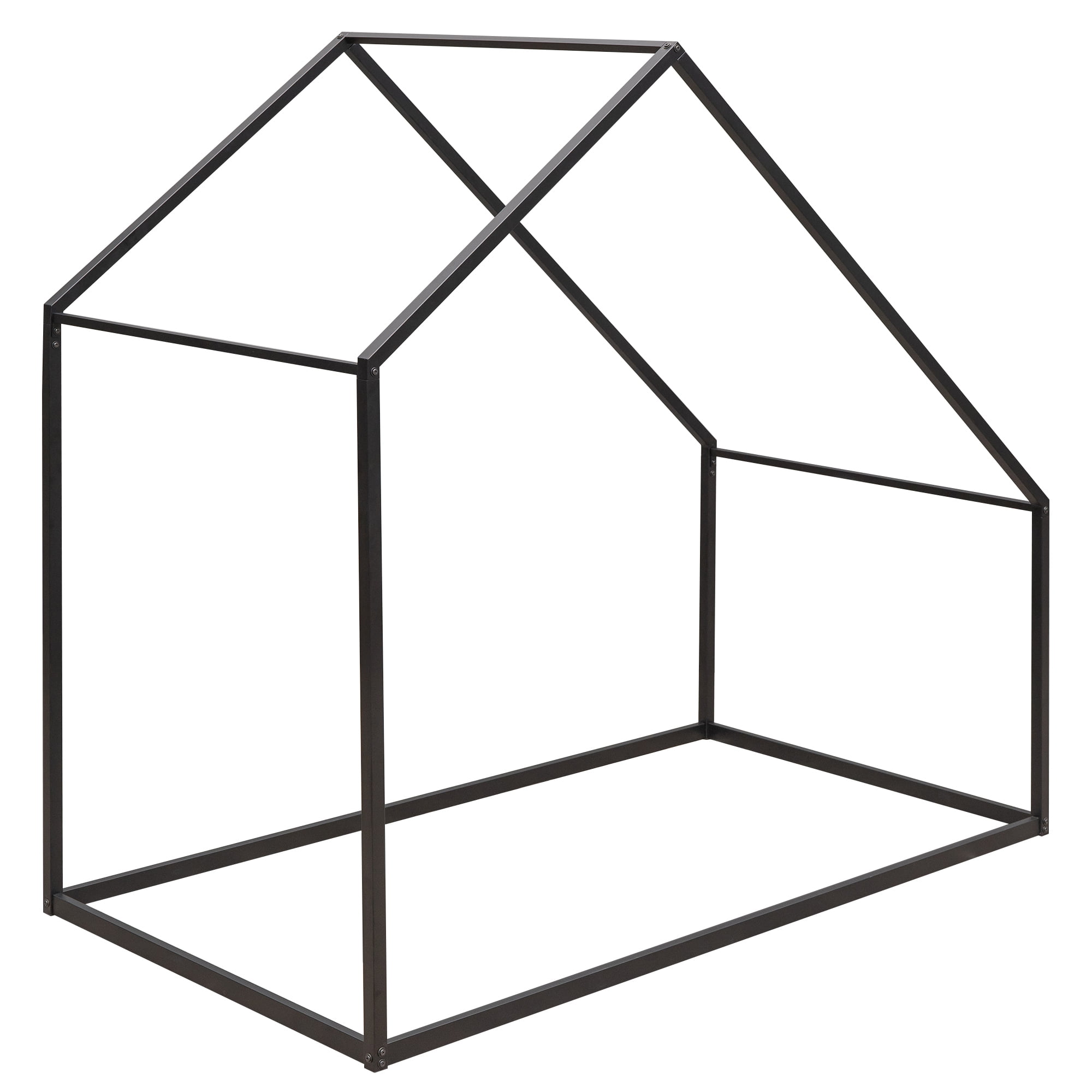 EUROCO Modern Metal Twin Size Tent Bed for Kids, Solid Canopy Bed for Kids Teens Bedroom, Black - Image 4