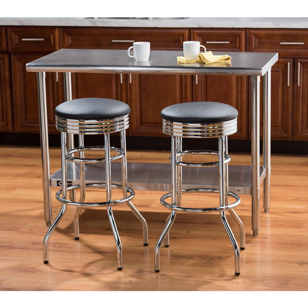 TRINITY 30" Swivel Stool Assembled 2-Pack - Chrome - Image 3
