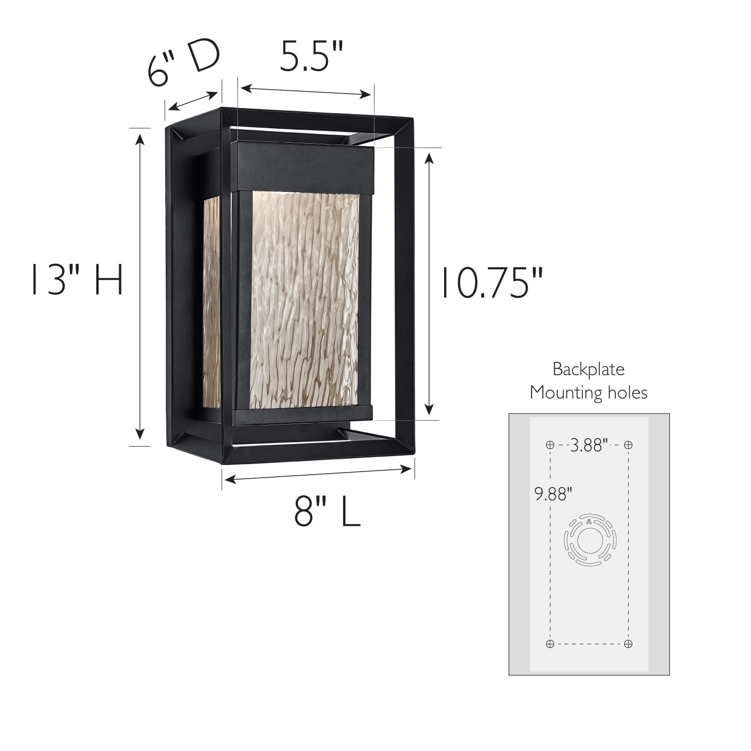 Design House 589226-BLK Hartbrook Outdoor LED Wall Light with Clear Glass for Porch Entryway Patio, Matte Black - Image 13
